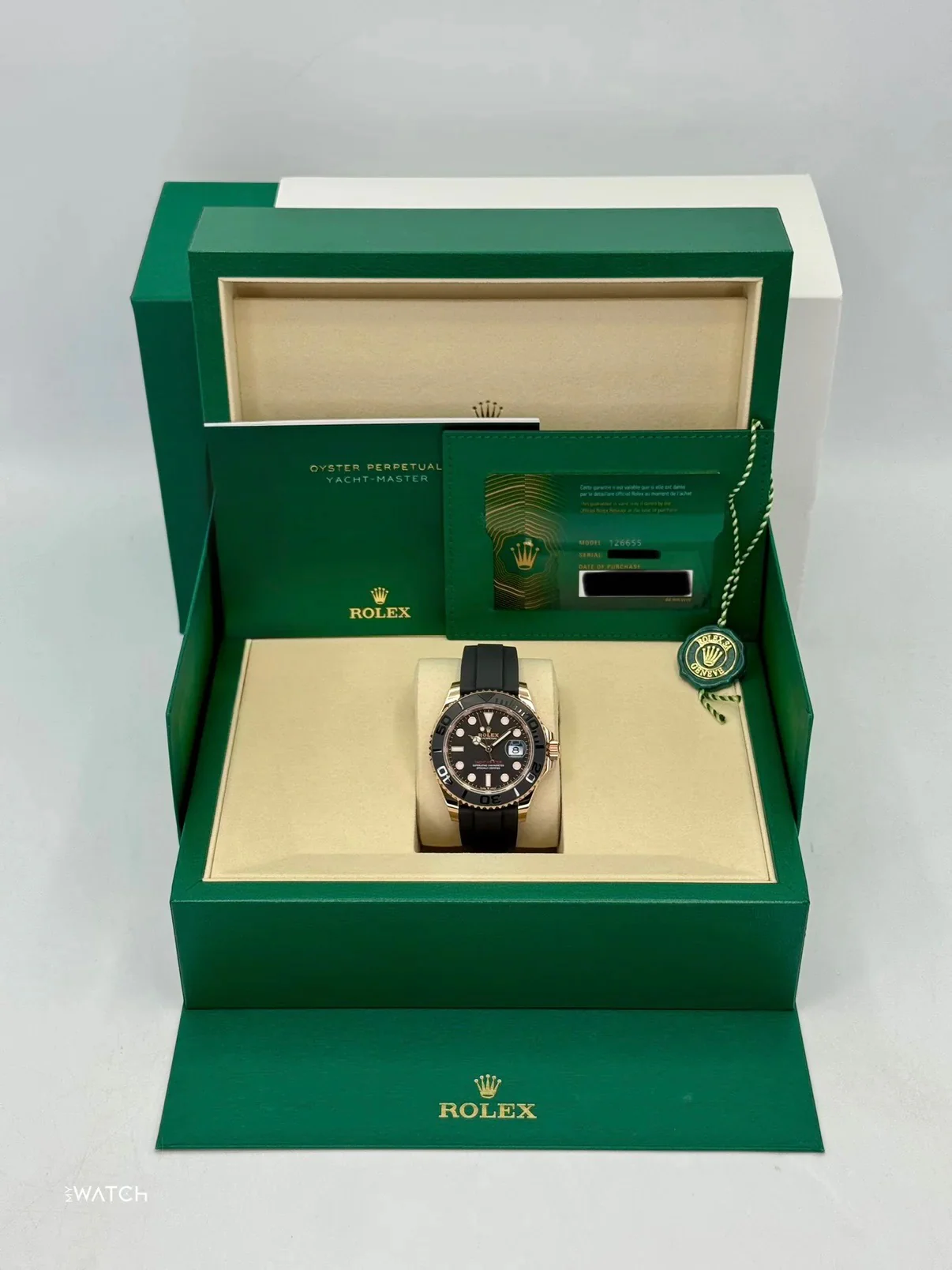 NEW 2026 Rolex Yacht-Master 40mm 126655 Rose Gold Oysterflex Black Dial - Image 9