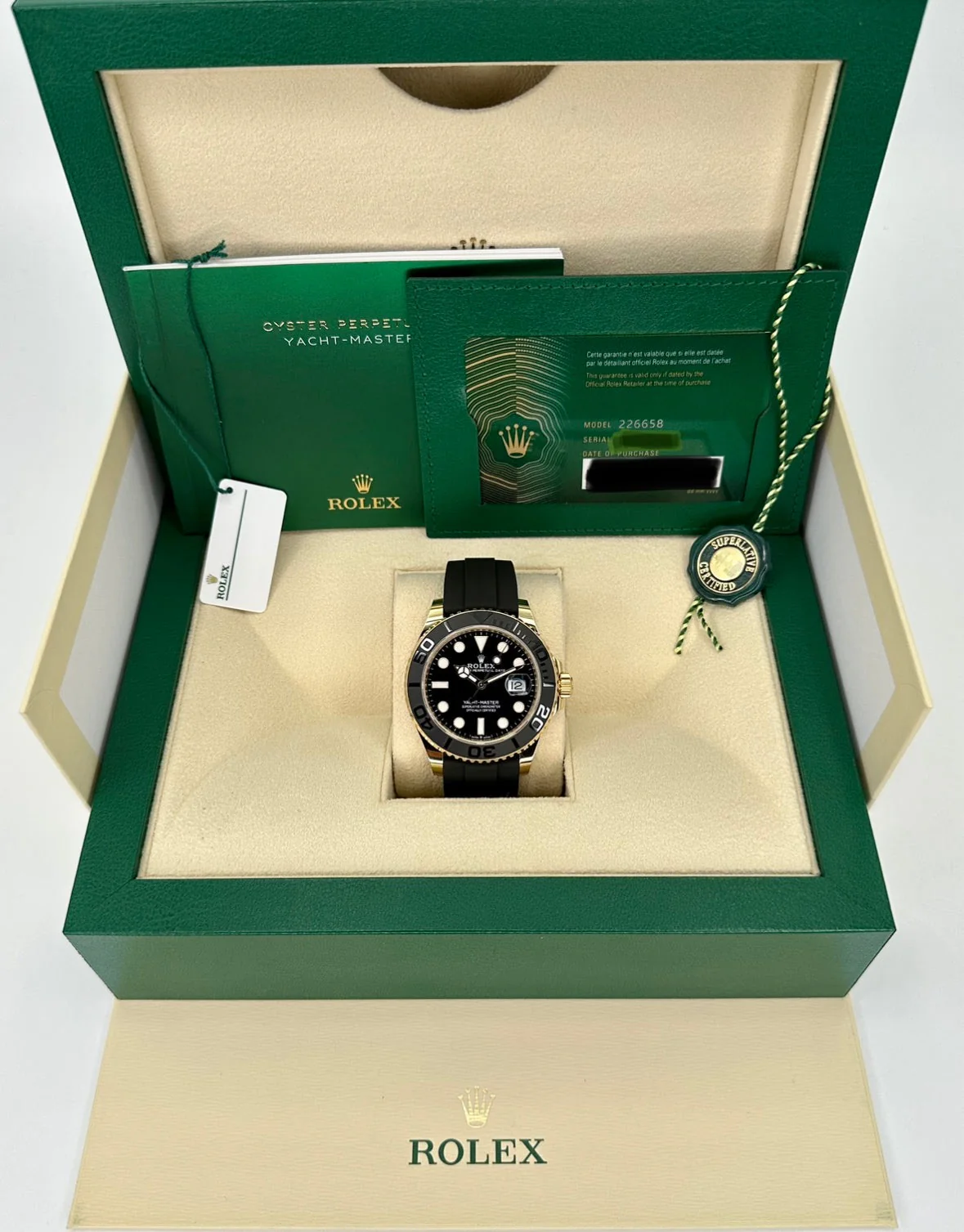 NEW 2026 Rolex Yacht-Master 42mm 226658 Gold Oysterflex Black Dial - Image 9