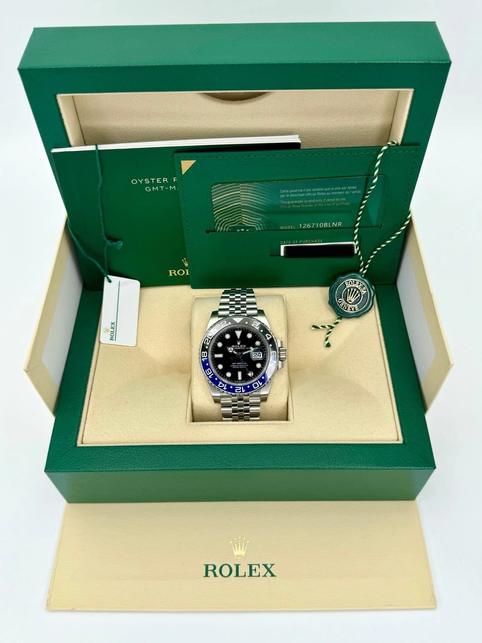 NEW 2023 Rolex GMT-Master II "Batgirl" 40mm 126710BLNR Jubilee Black Dial - Image 11