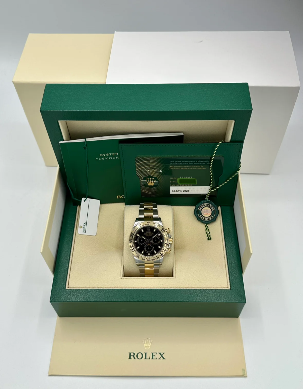 NEW 2023 Daytona 40mm 116503 Two-Tone Black Index Dial - Image 12