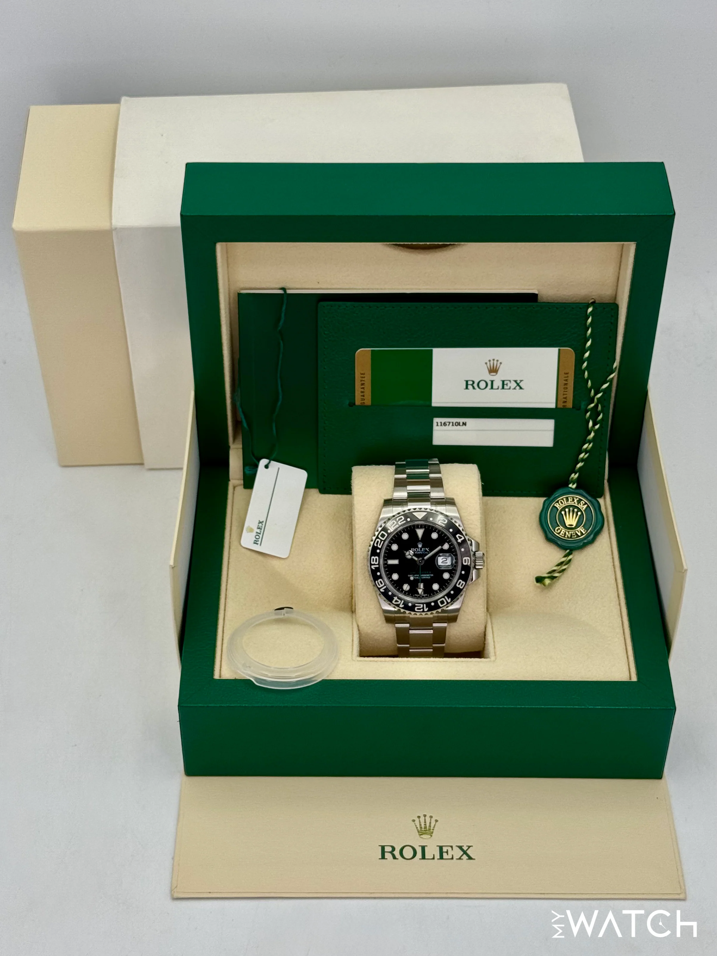 NEW OLD STOCK 2017 Rolex GMT-Master II 40mm 116710LN Stainless Steel Black Dial (STICKERED) - Image 9