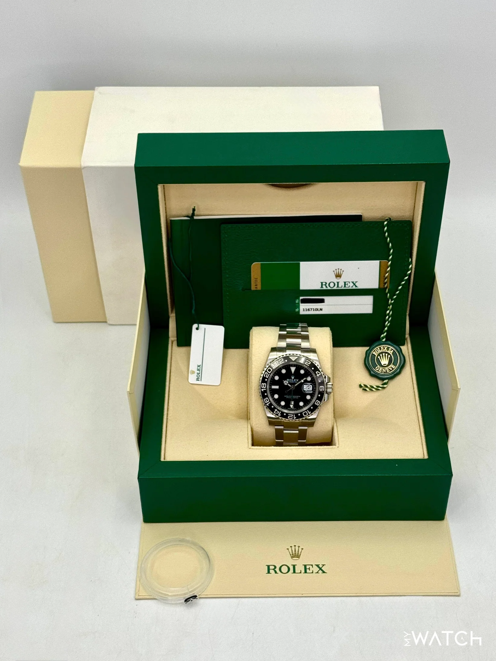 NEW OLD STOCK 2019 Rolex GMT-Master II 40mm 116710LN Stainless Steel Black Dial (STICKERED) - Image 9