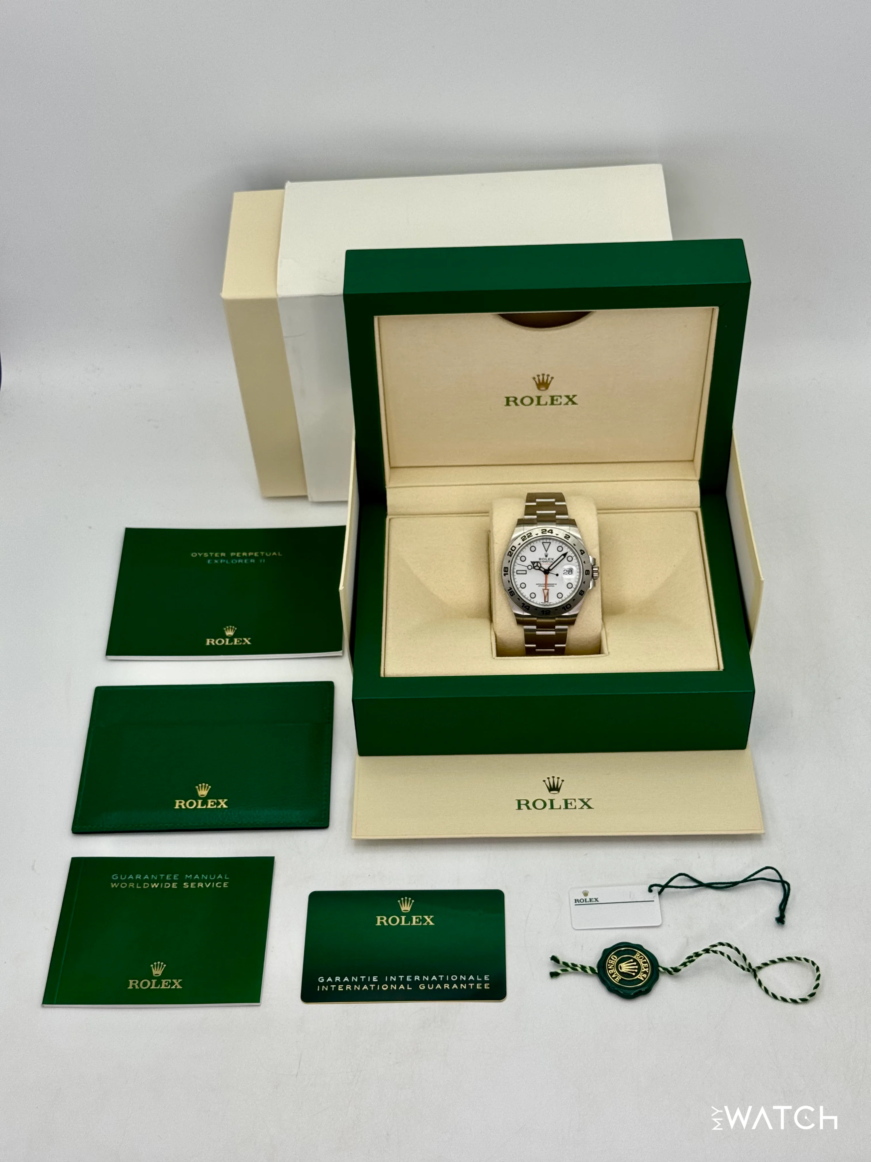 NEW OLD STOCK 2020 Rolex Explorer II 42mm 216570 Polar White Dial (STICKERED) - Image 10