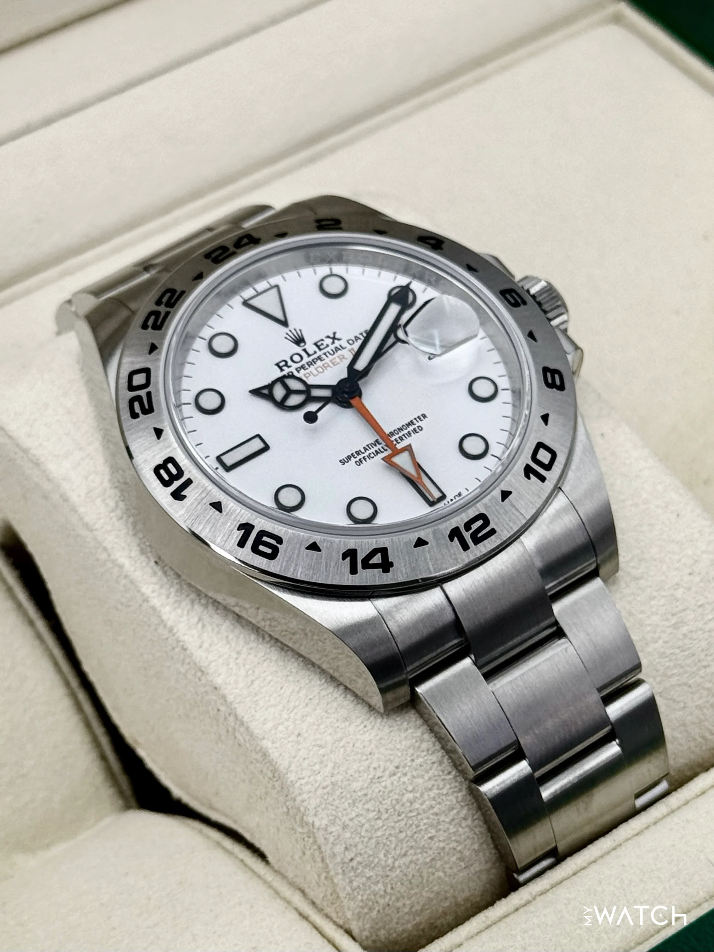 NEW OLD STOCK 2020 Rolex Explorer II 42mm 216570 Polar White Dial (STICKERED) - Image 6