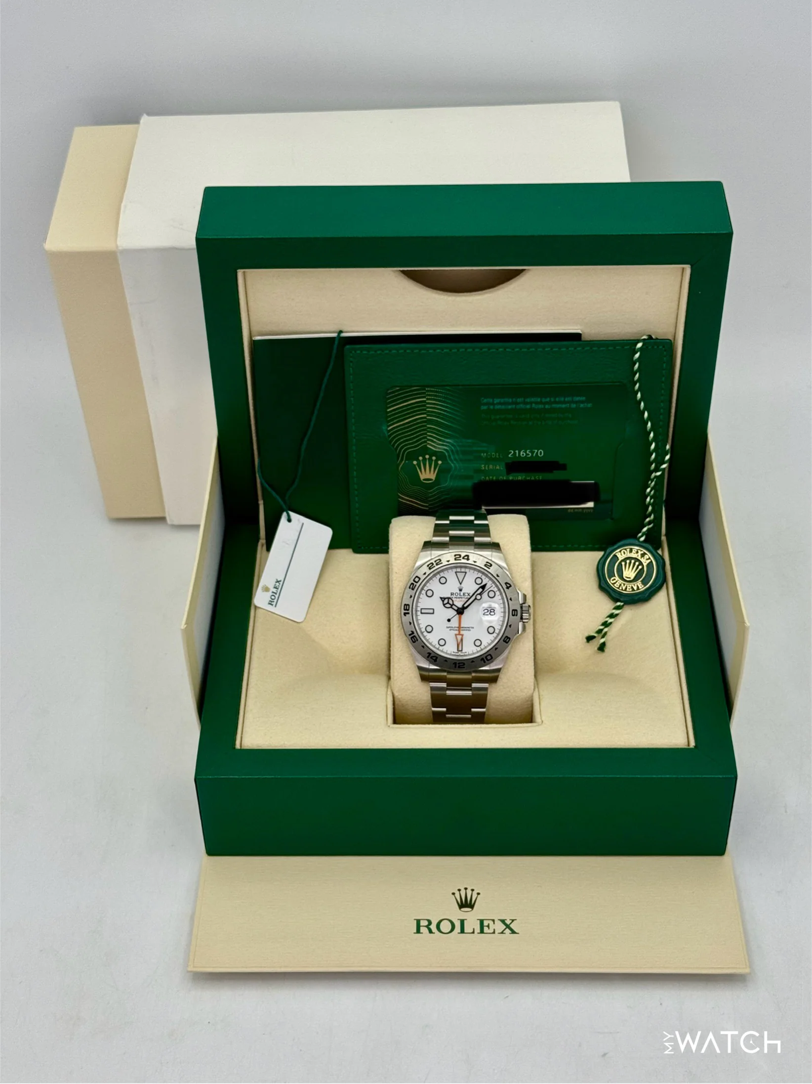 NEW OLD STOCK 2020 Rolex Explorer II 42mm 216570 Polar White Dial (STICKERED) - Image 9