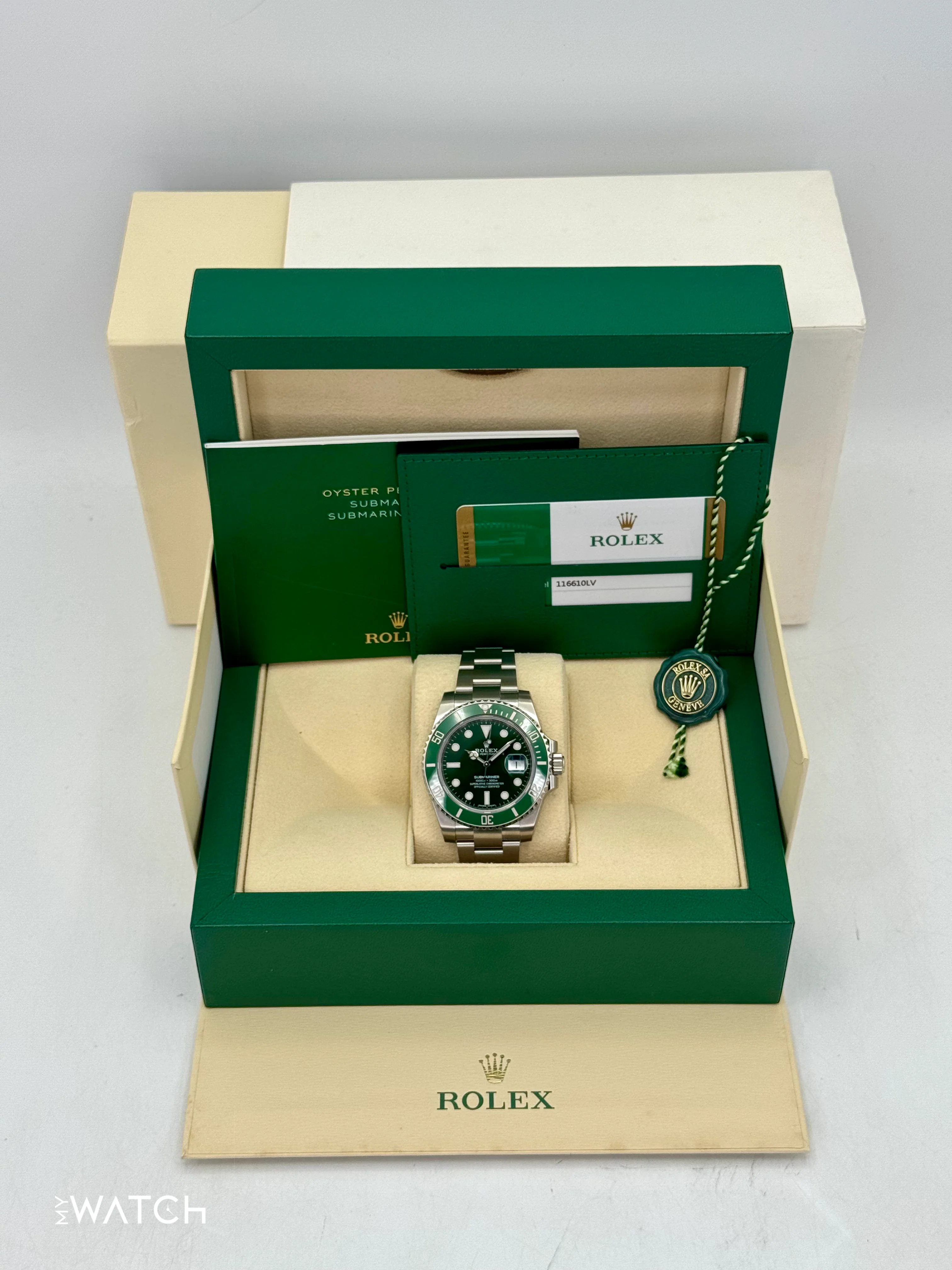 NEW OLD STOCK 2020 Rolex Submariner “Hulk” 40mm 116610LV Green Dial (STICKERED) - Image 9