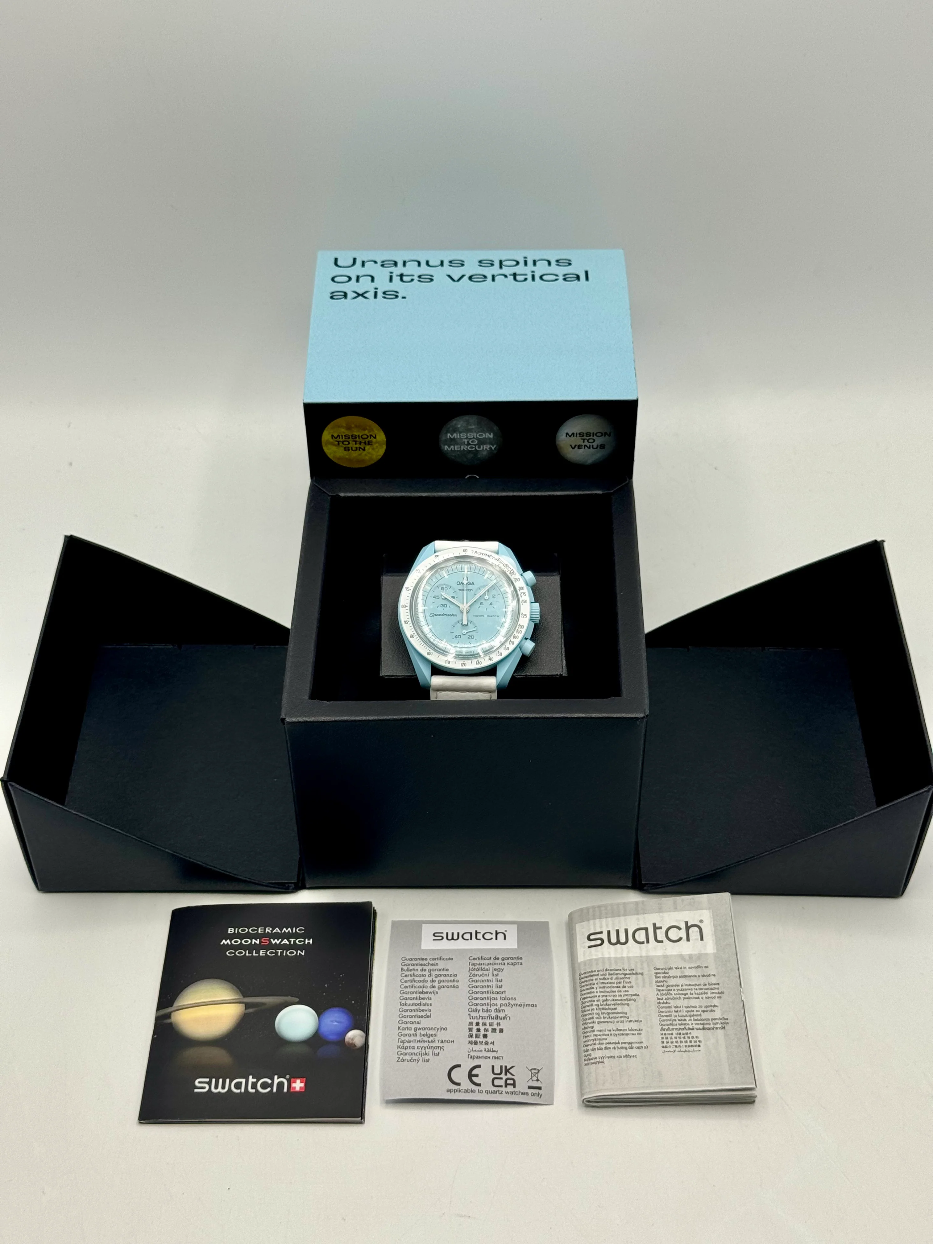 NEW Omega S033L100 Bioceramic Moon Swatch  - Mission to Uranus - Image 5