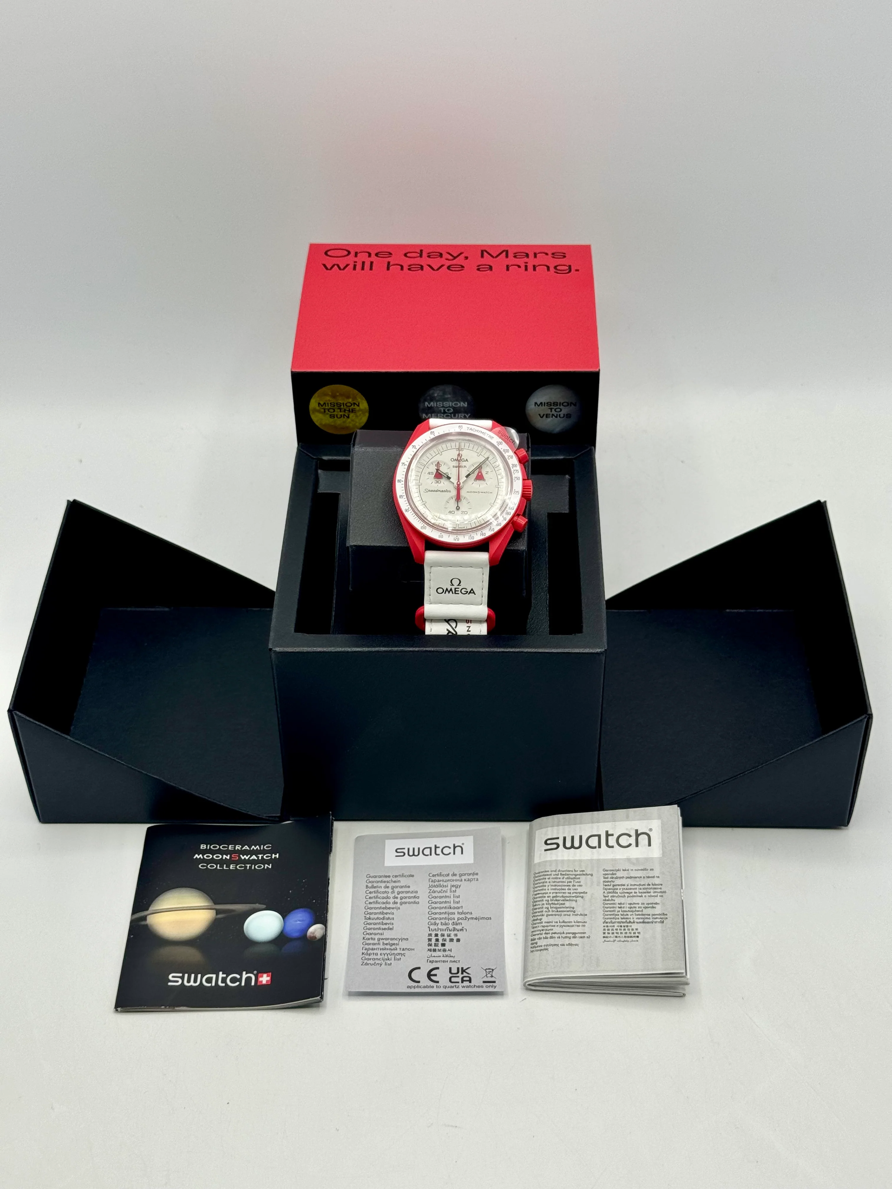 NEW Omega SO33R100 Bioceramic Moon Swatch  - Mission to Mars - Image 5