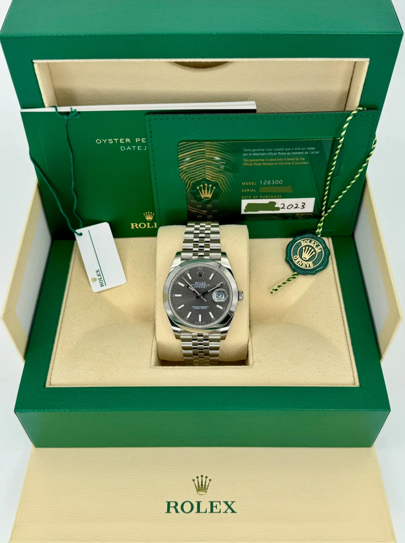 NEW Rolex 2023 Datejust 41mm 126300 Jubilee Rhodium Dial - Image 11