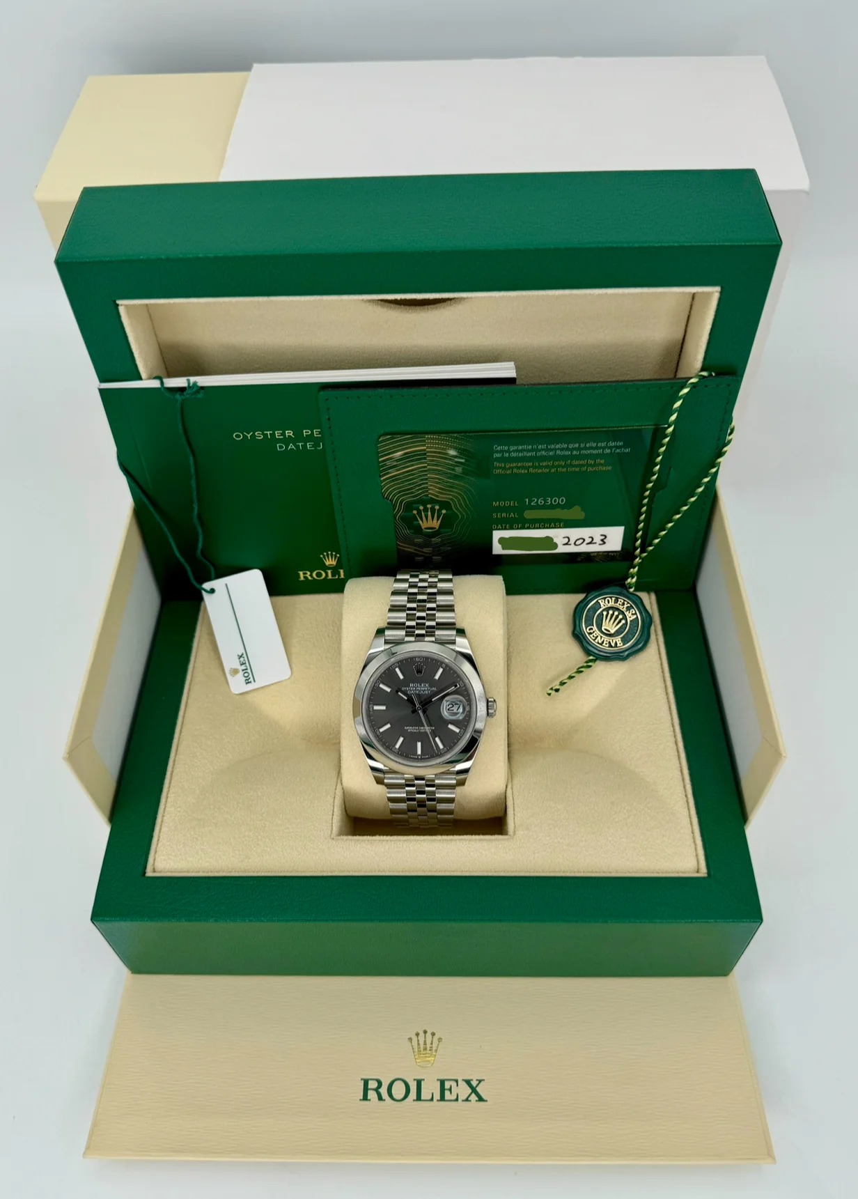 NEW Rolex 2023 Datejust 41mm 126300 Jubilee Rhodium Dial - Image 12