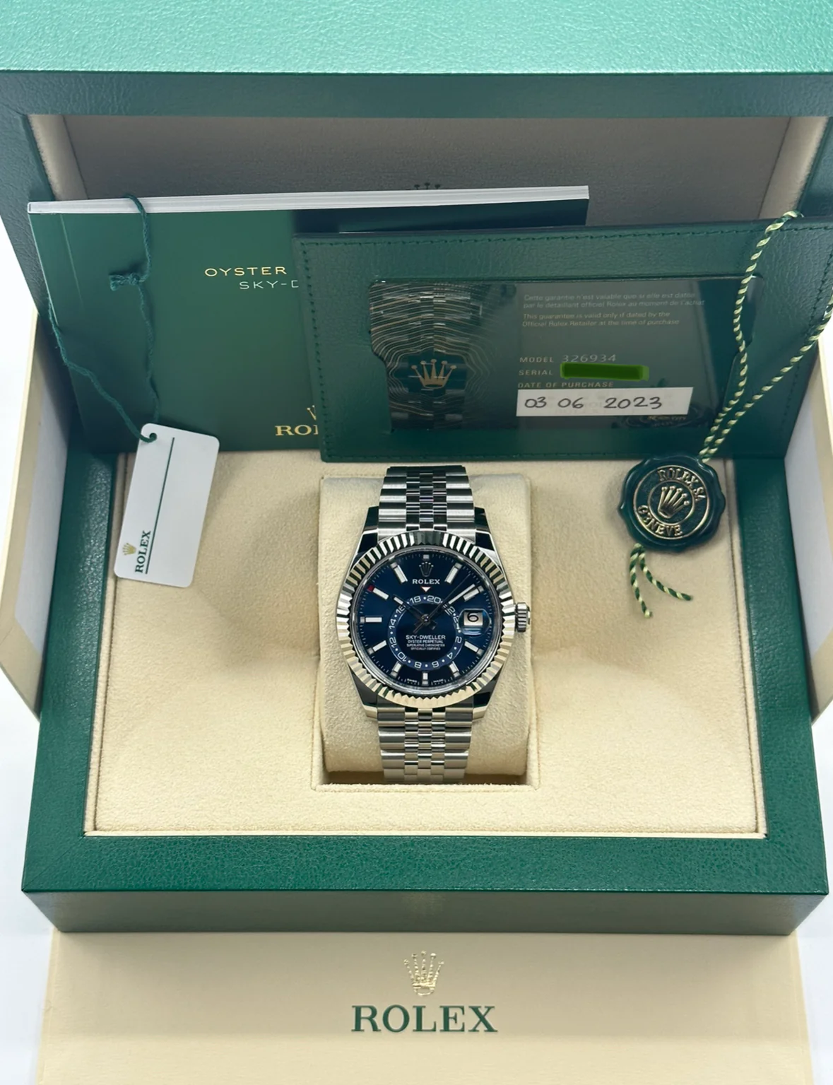 NEW Rolex 2023 Sky-Dweller 42mm 326934 Jubilee Blue Dial - Image 11