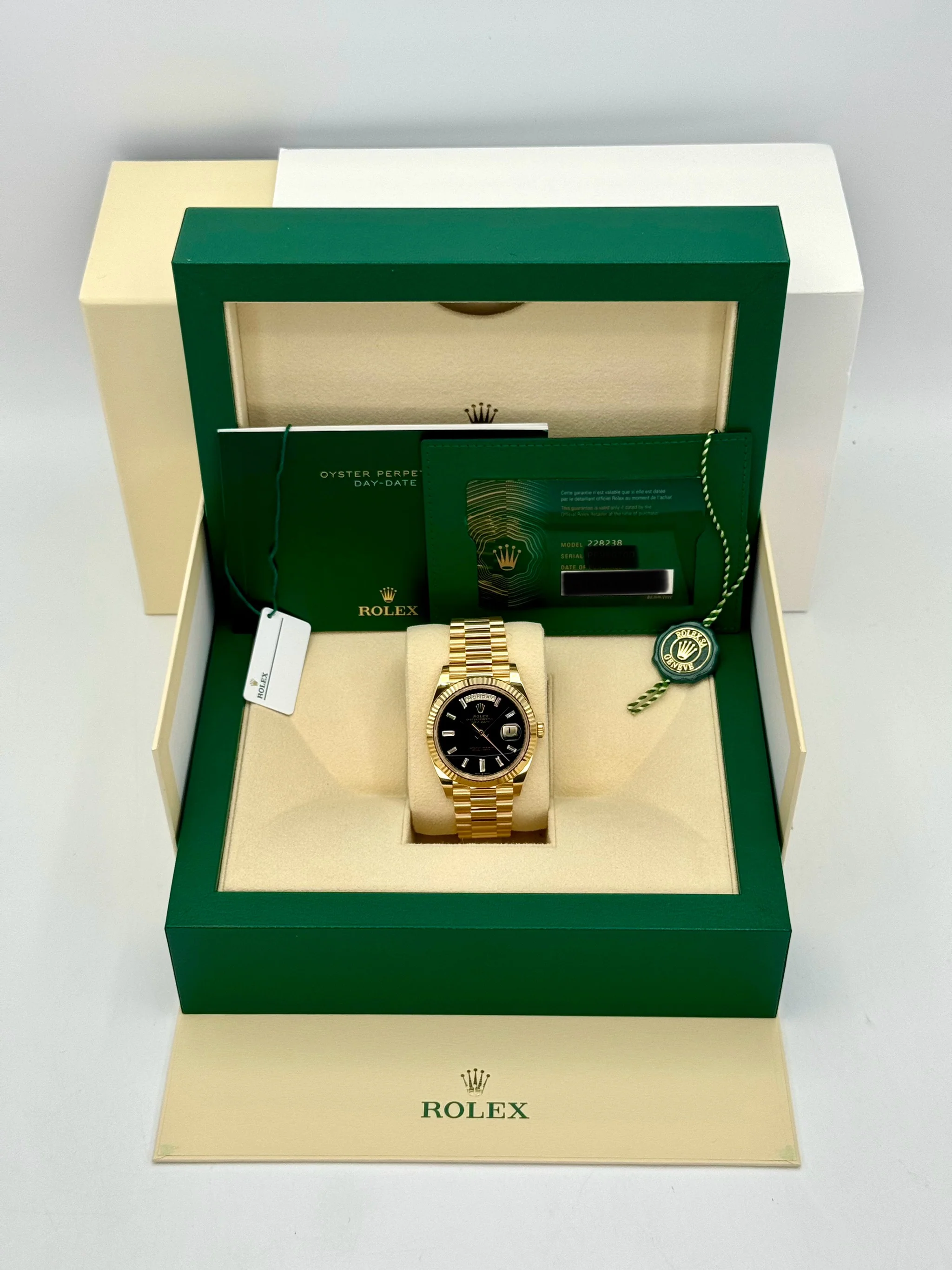 NEW 2025 Rolex Day-Date 40mm 228238 Black Onyx Diamond Dial - Image 10