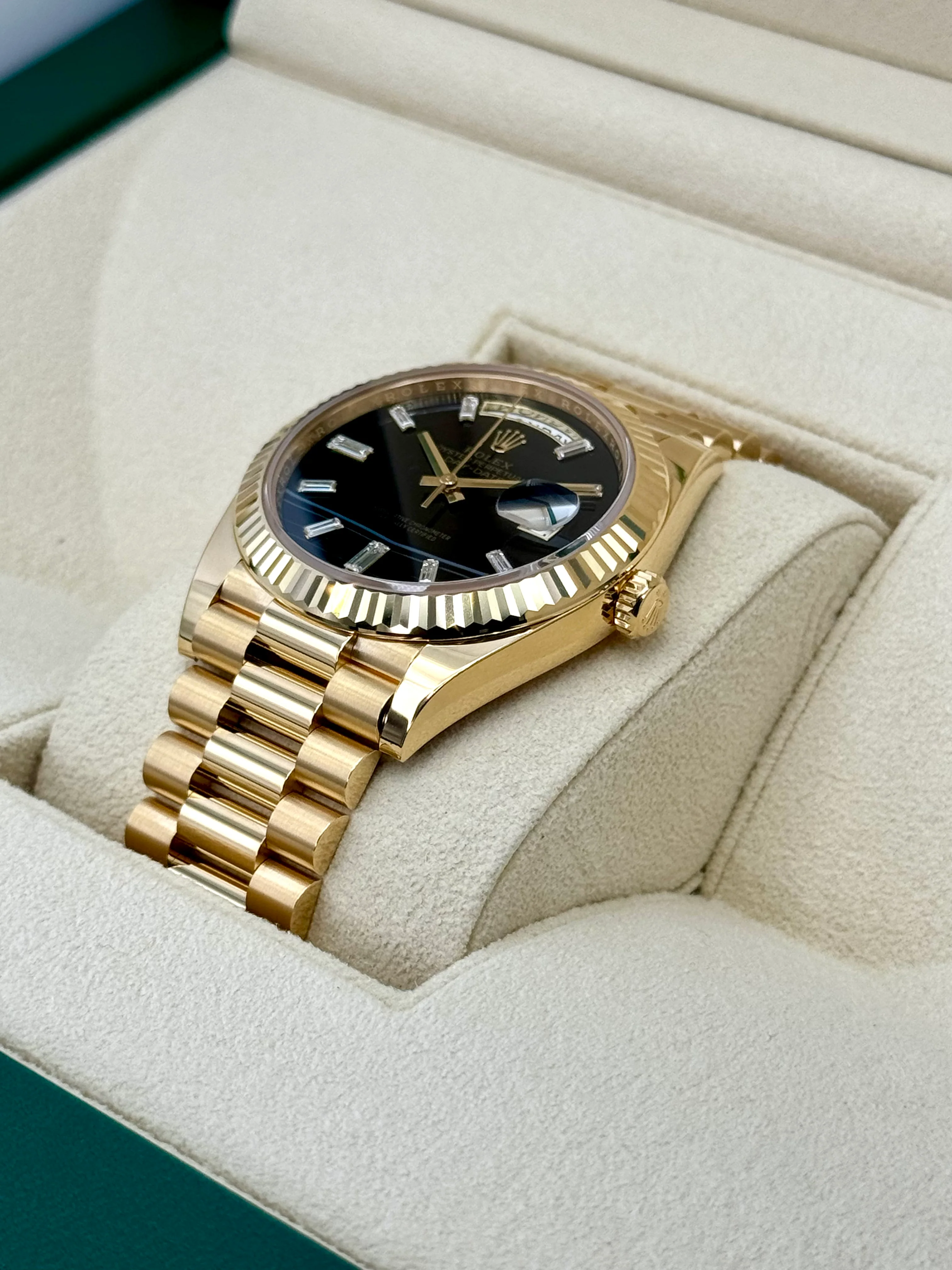 NEW 2025 Rolex Day-Date 40mm 228238 Black Onyx Diamond Dial - Image 5