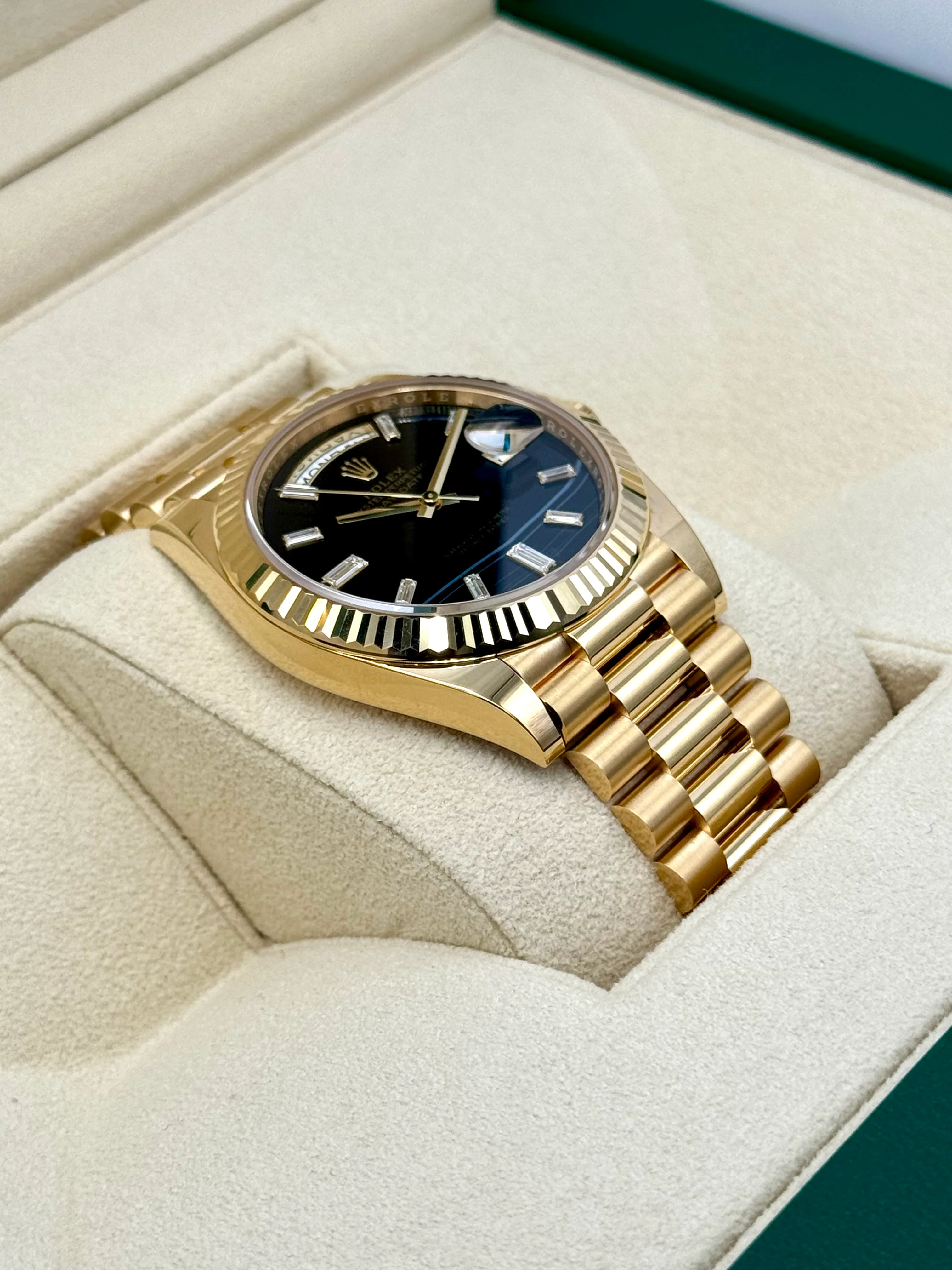 NEW 2025 Rolex Day-Date 40mm 228238 Black Onyx Diamond Dial - Image 6
