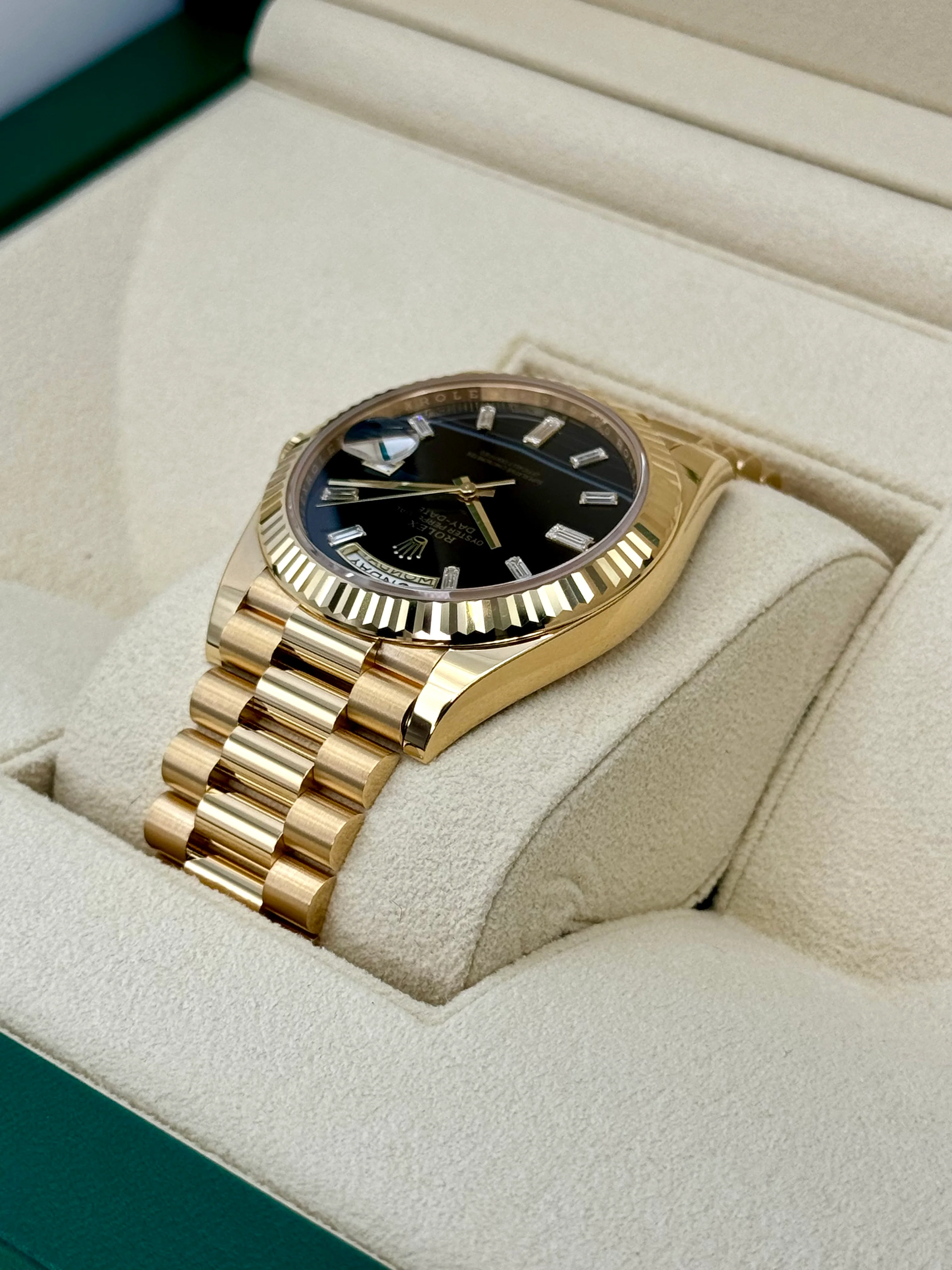 NEW 2025 Rolex Day-Date 40mm 228238 Black Onyx Diamond Dial - Image 7