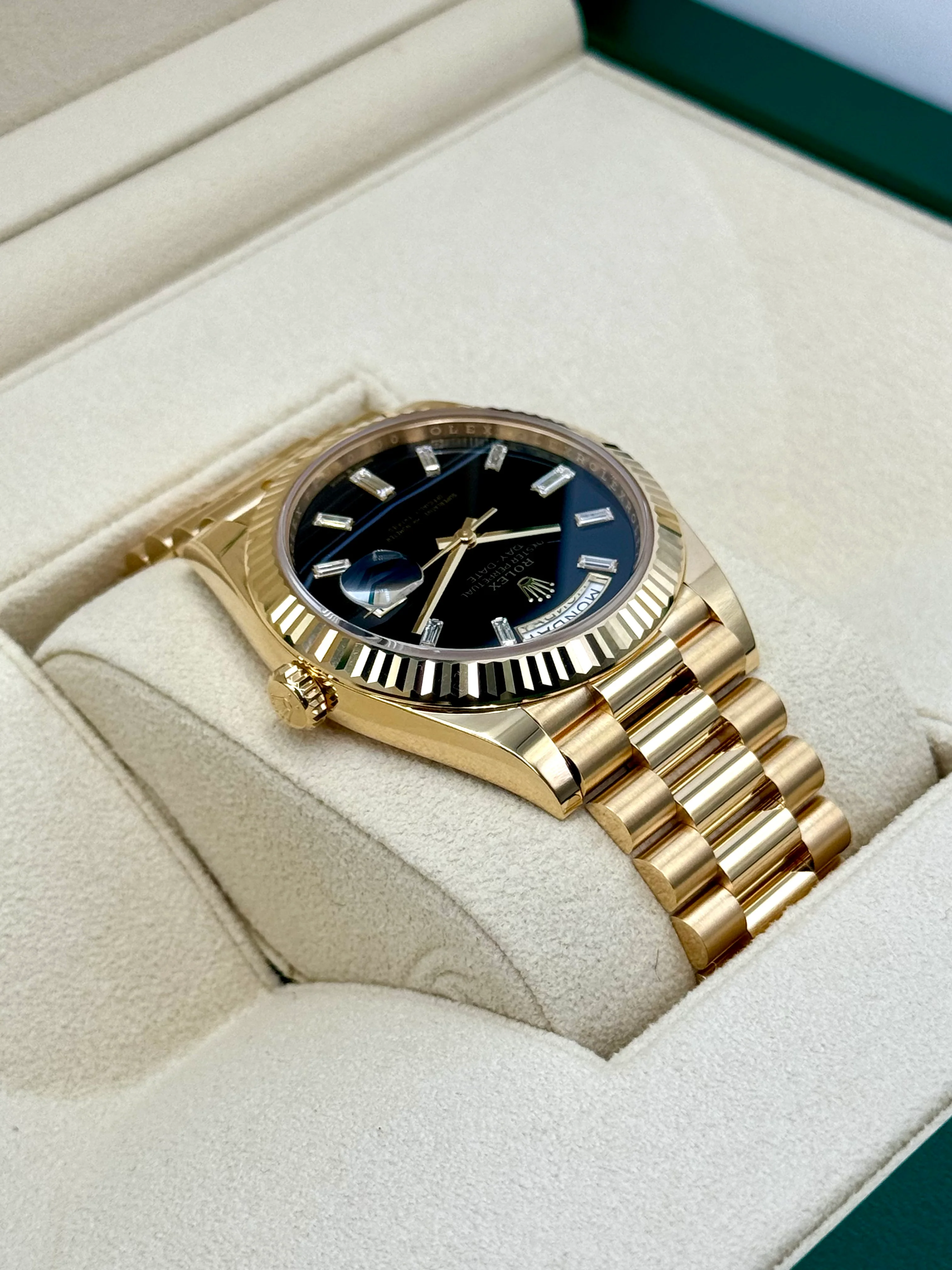 NEW 2025 Rolex Day-Date 40mm 228238 Black Onyx Diamond Dial - Image 8