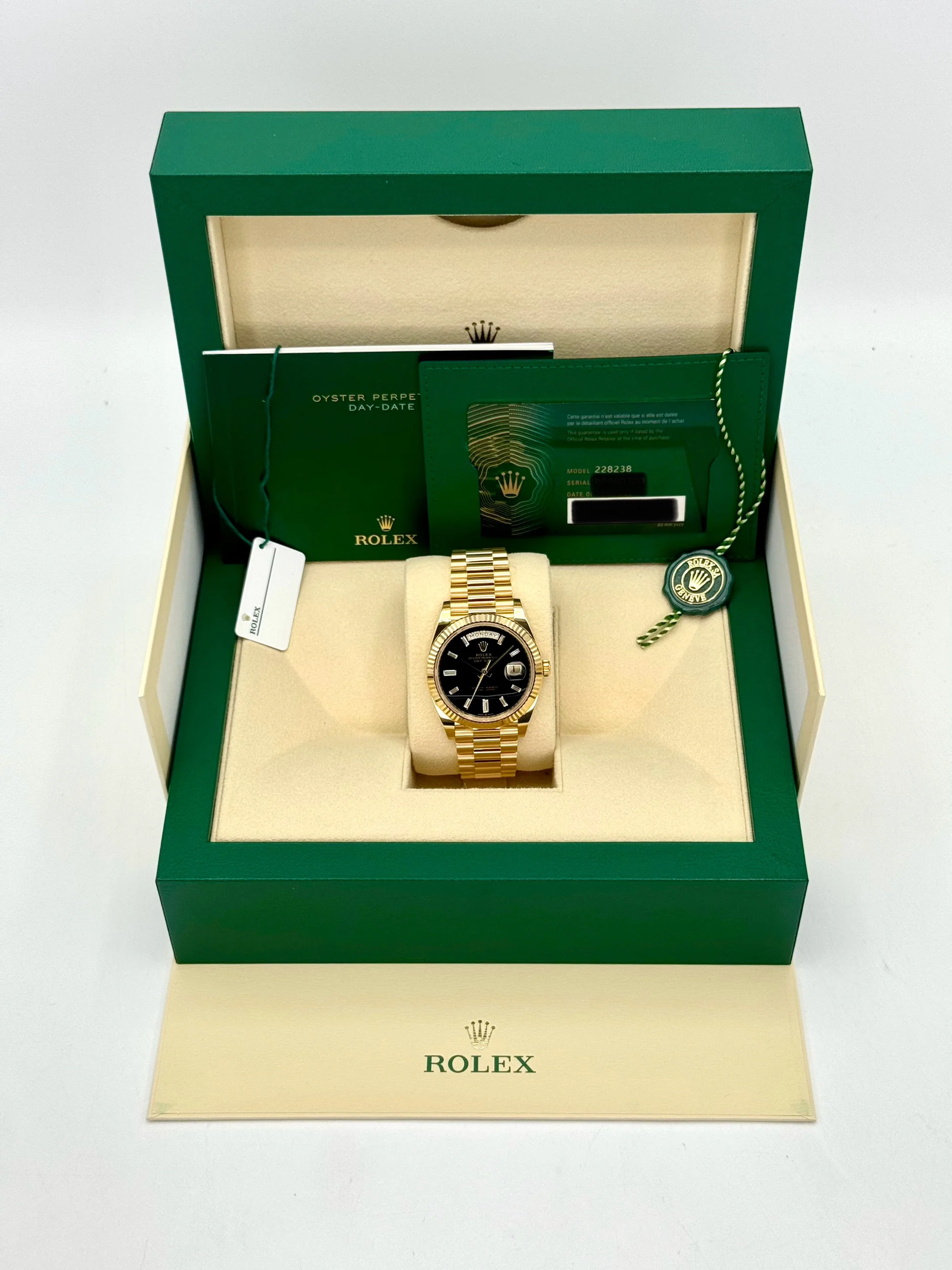 NEW 2025 Rolex Day-Date 40mm 228238 Black Onyx Diamond Dial - Image 9