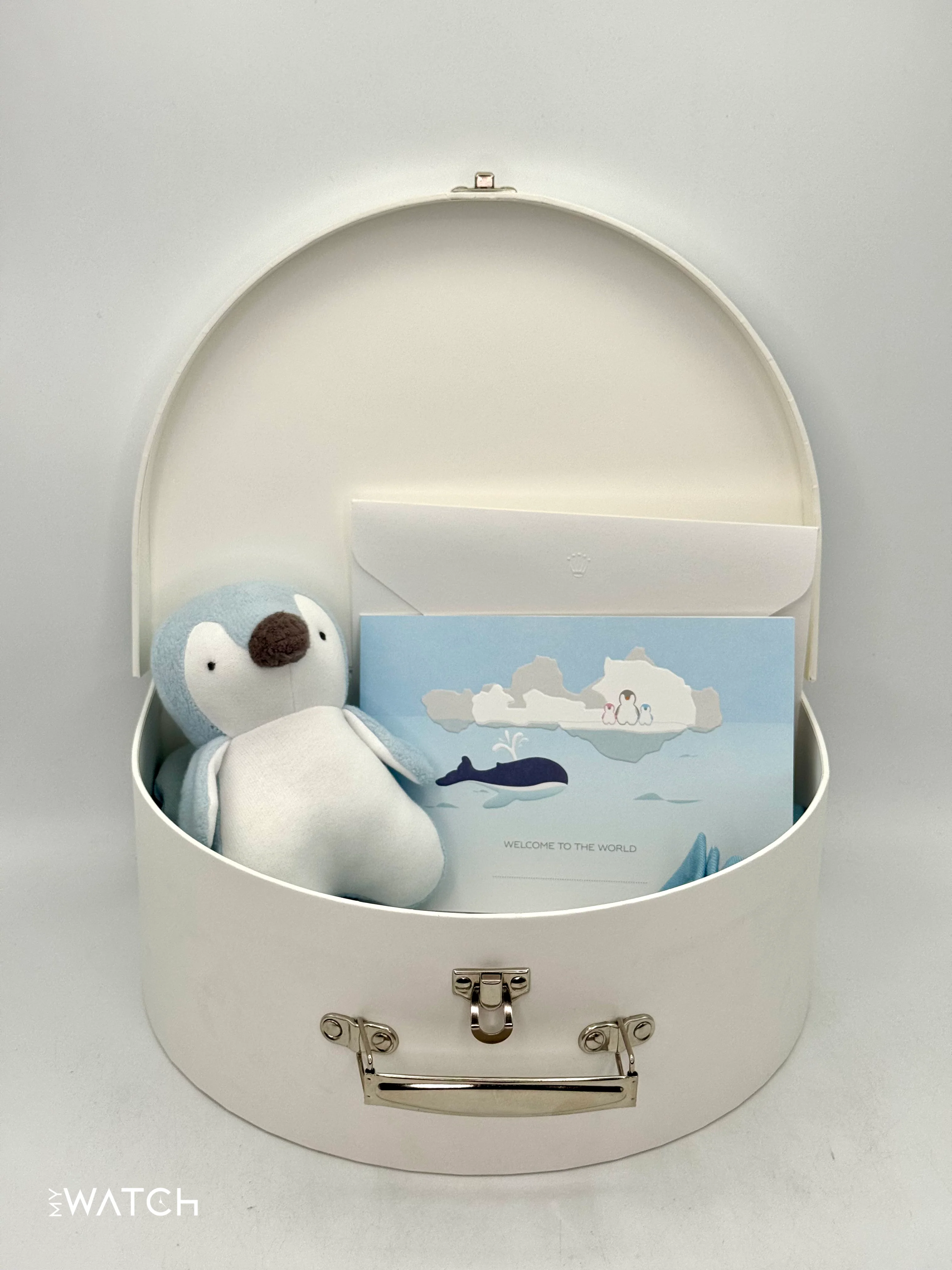 NEW Rolex Plush Penguin Toy and Blanket Set - Blue - Image 3