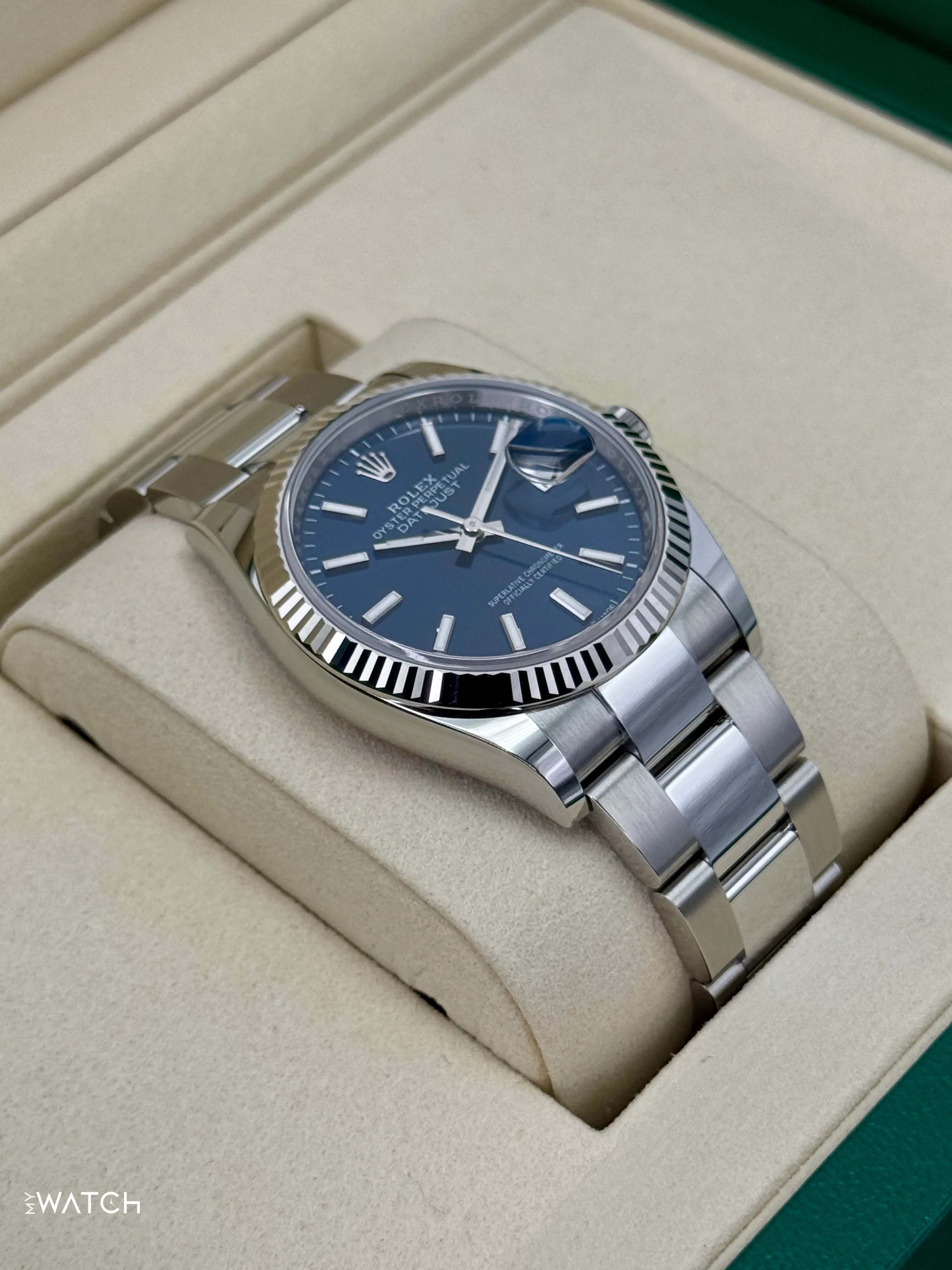 NEW 2025 Rolex Datejust 36mm 126234 Stainless Steel Oyster Blue Dial - Image 6