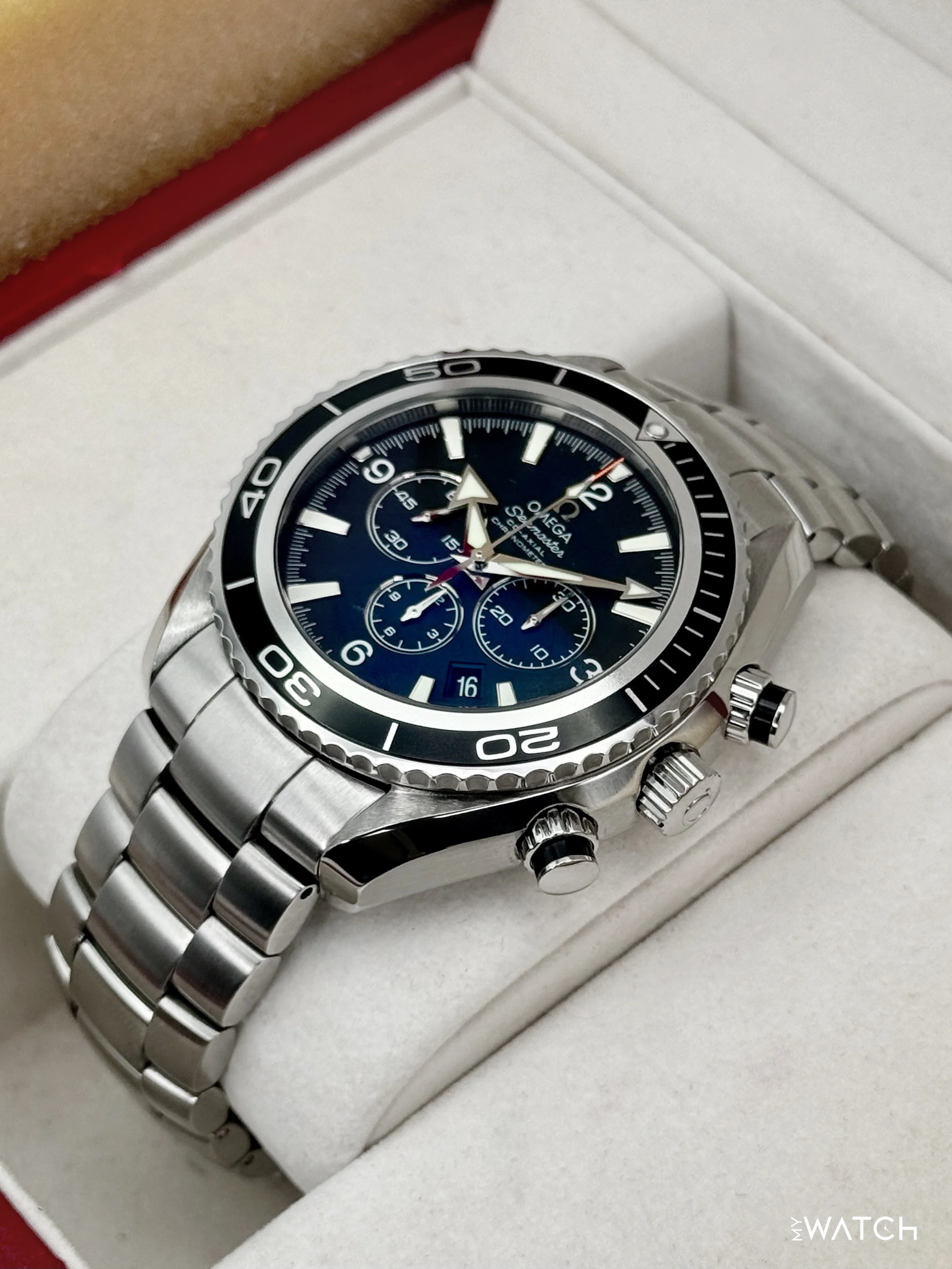Omega Seamaster Planet Ocean Chronograph 45.5mm 2210.50.00 Black Dial - Image 5