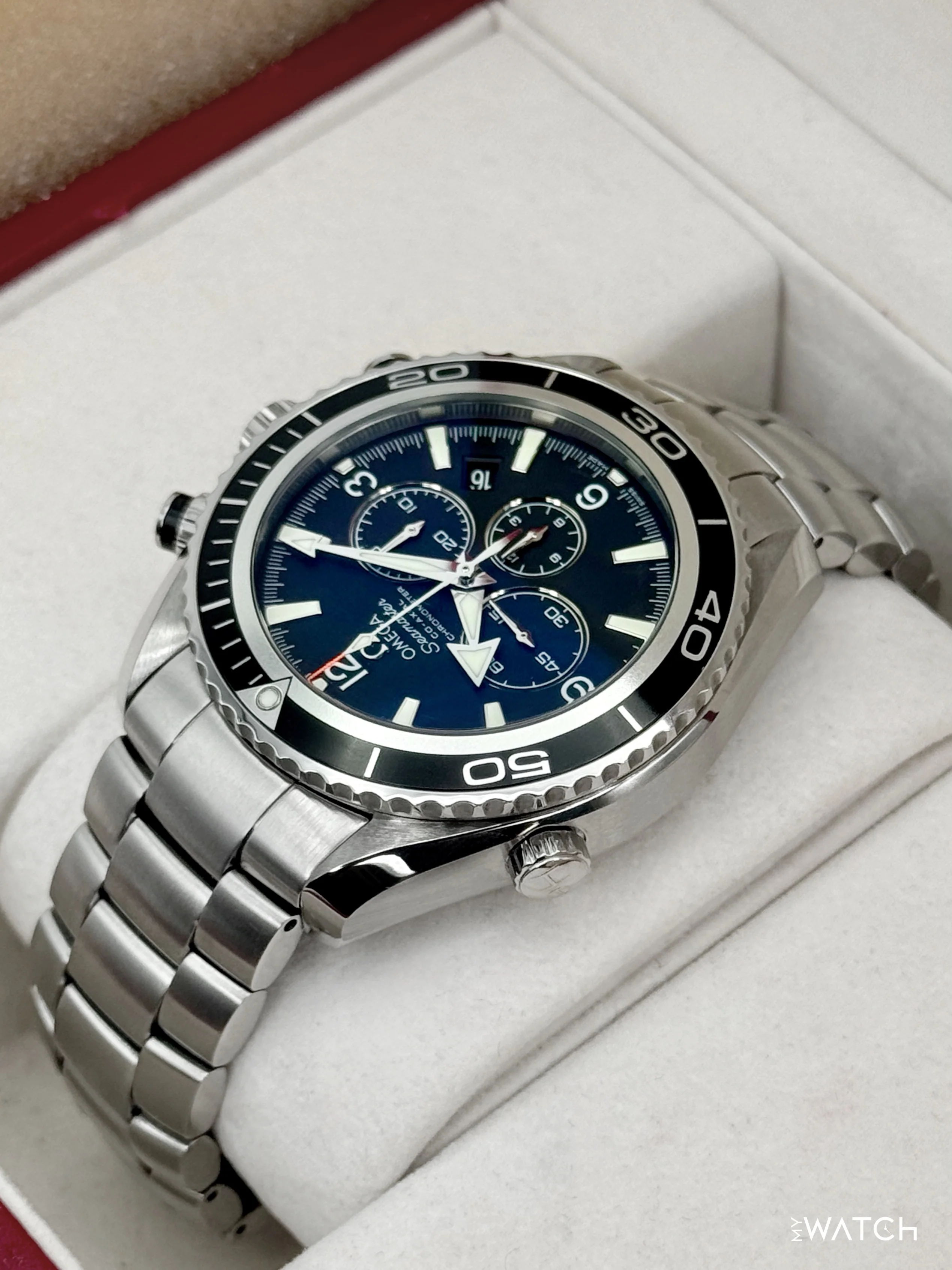 Omega Seamaster Planet Ocean Chronograph 45.5mm 2210.50.00 Black Dial - Image 7
