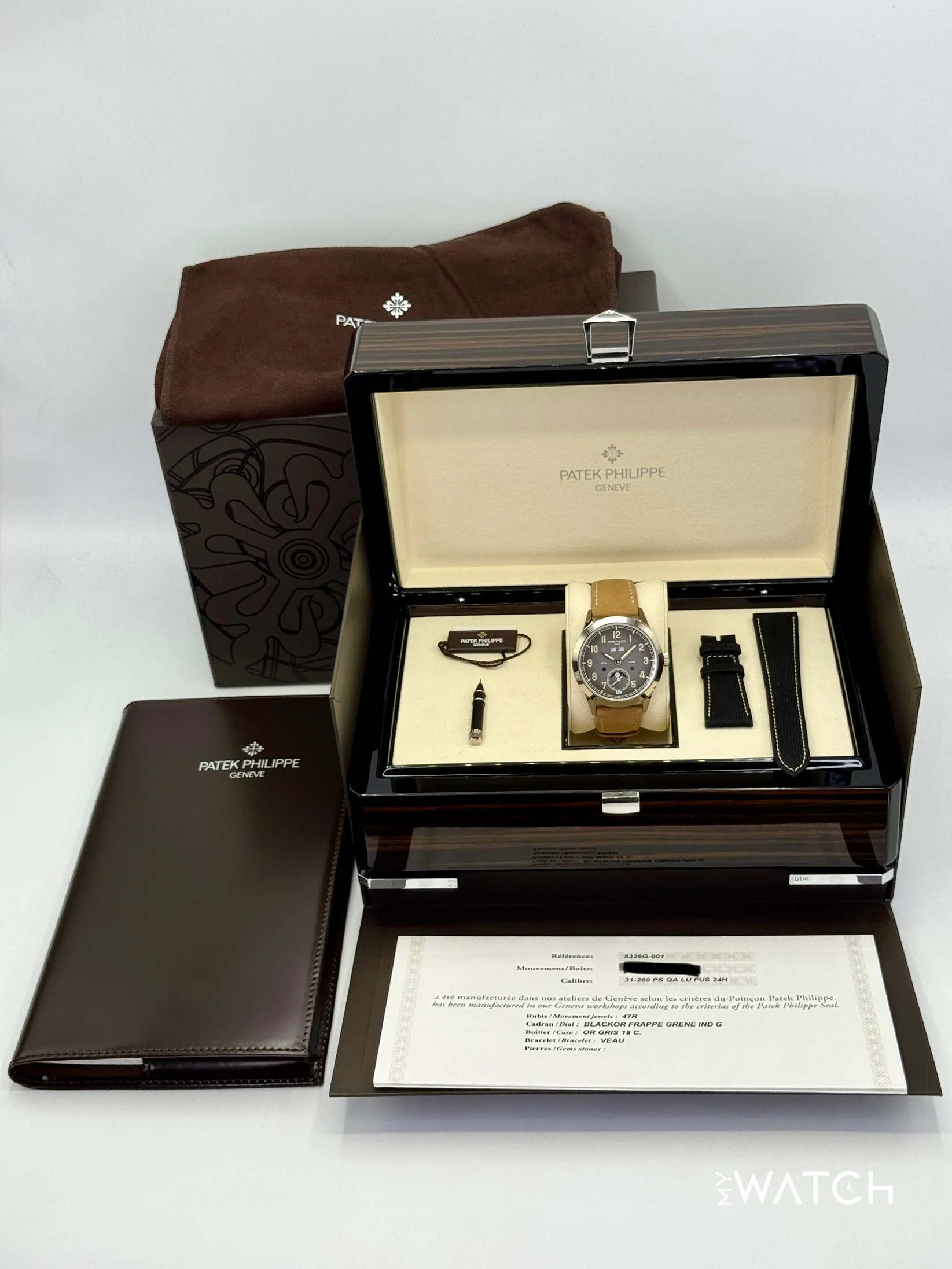 NEW 2025 Patek Philippe 42mm 5326G Annual Calendar Travel Time Compliations - Image 10