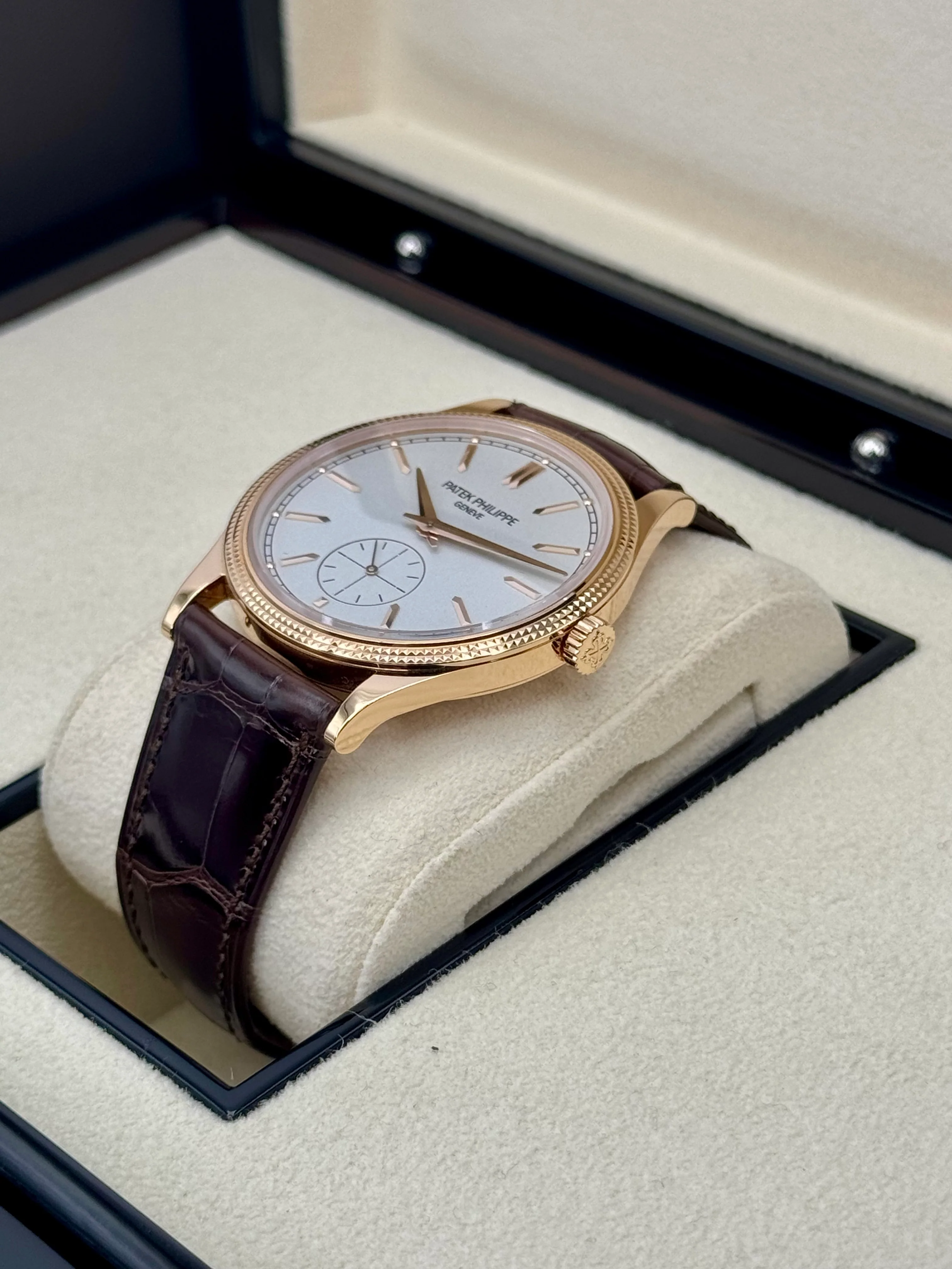 Patek Philippe Calatrava 40mm 6119R  Rose Gold White Dial - Image 5