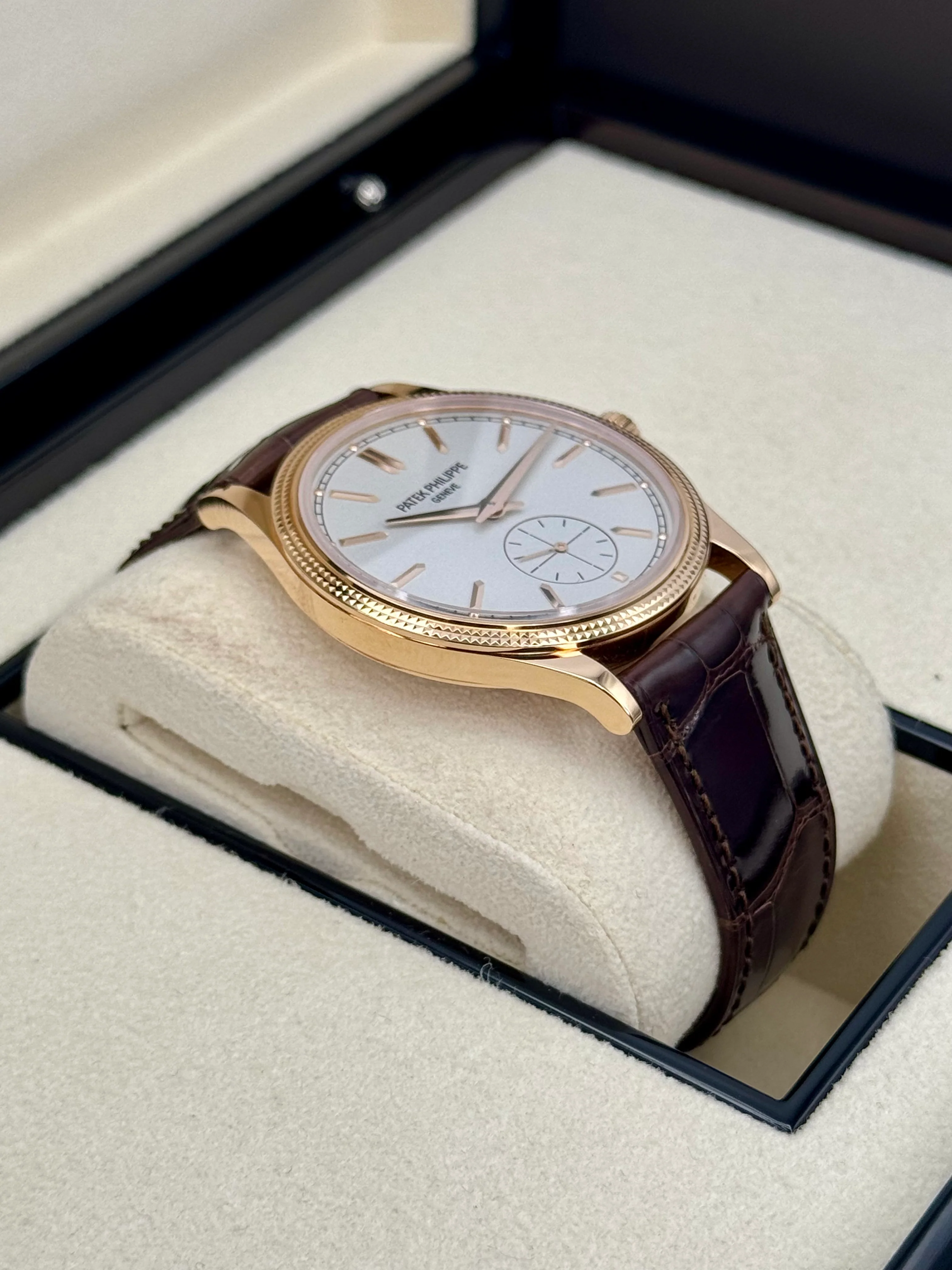Patek Philippe Calatrava 40mm 6119R  Rose Gold White Dial - Image 6