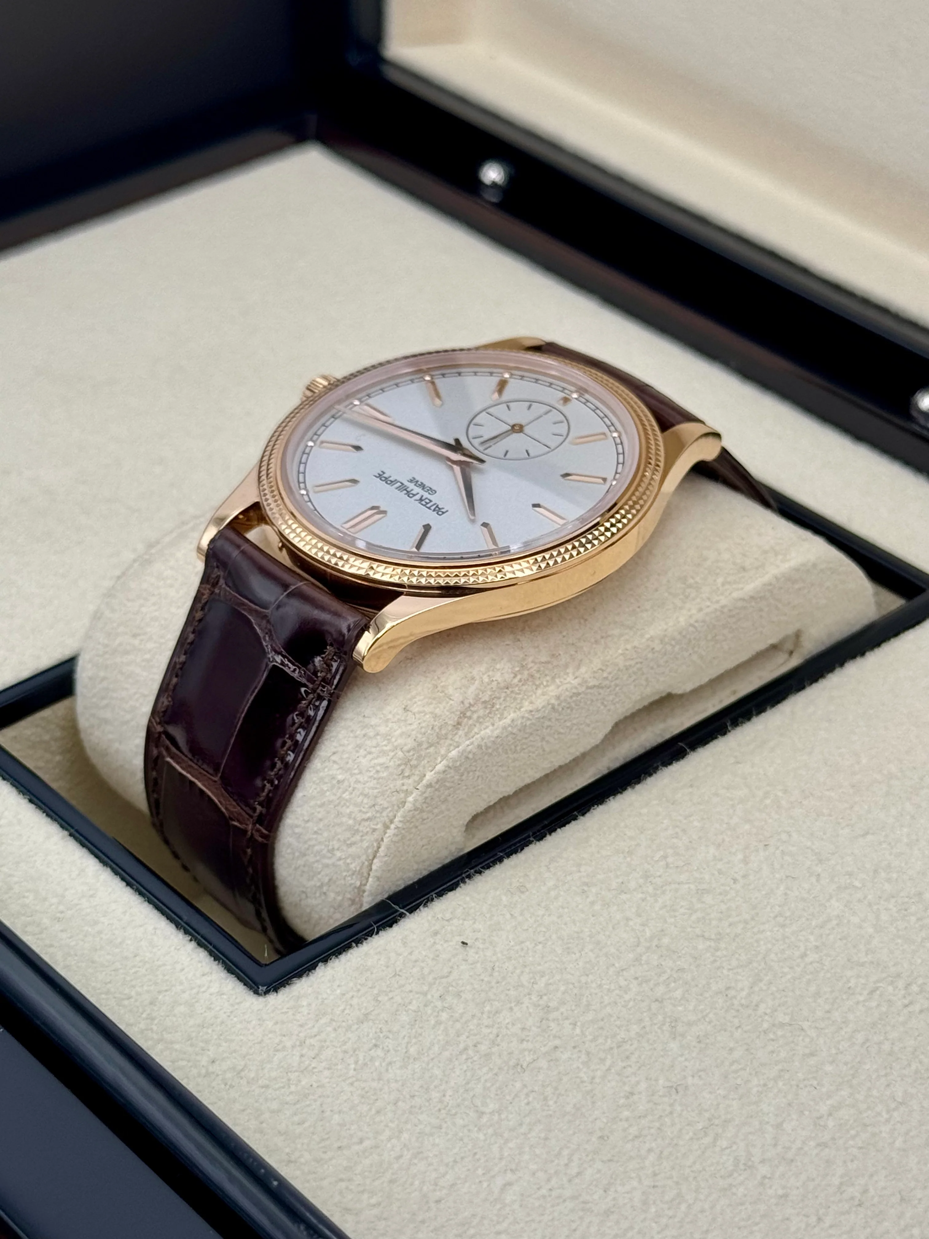 Patek Philippe Calatrava 40mm 6119R  Rose Gold White Dial - Image 7