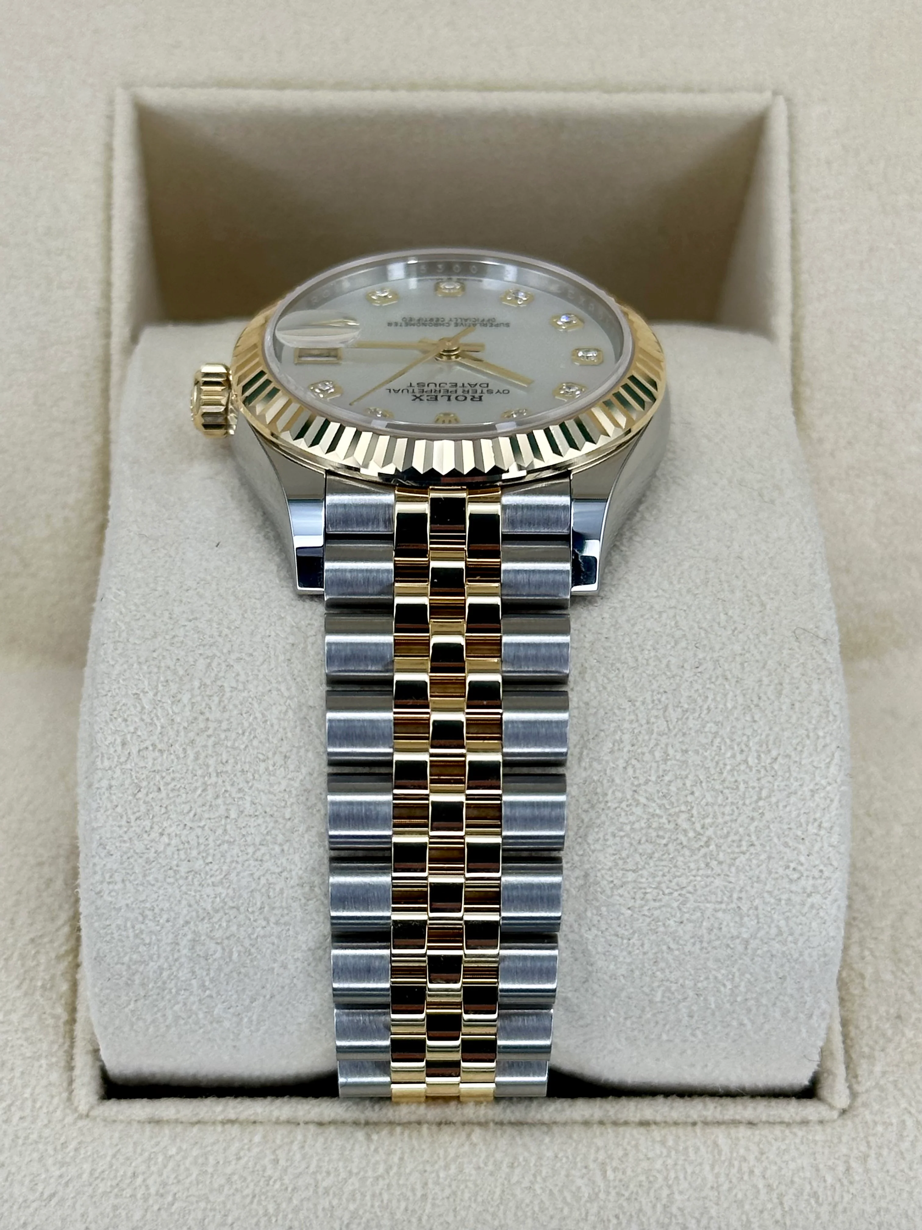 NEW 2023 Rolex Datejust 31mm 278273 Two-Tone Jubilee MOP Diamond Dial - Image 4