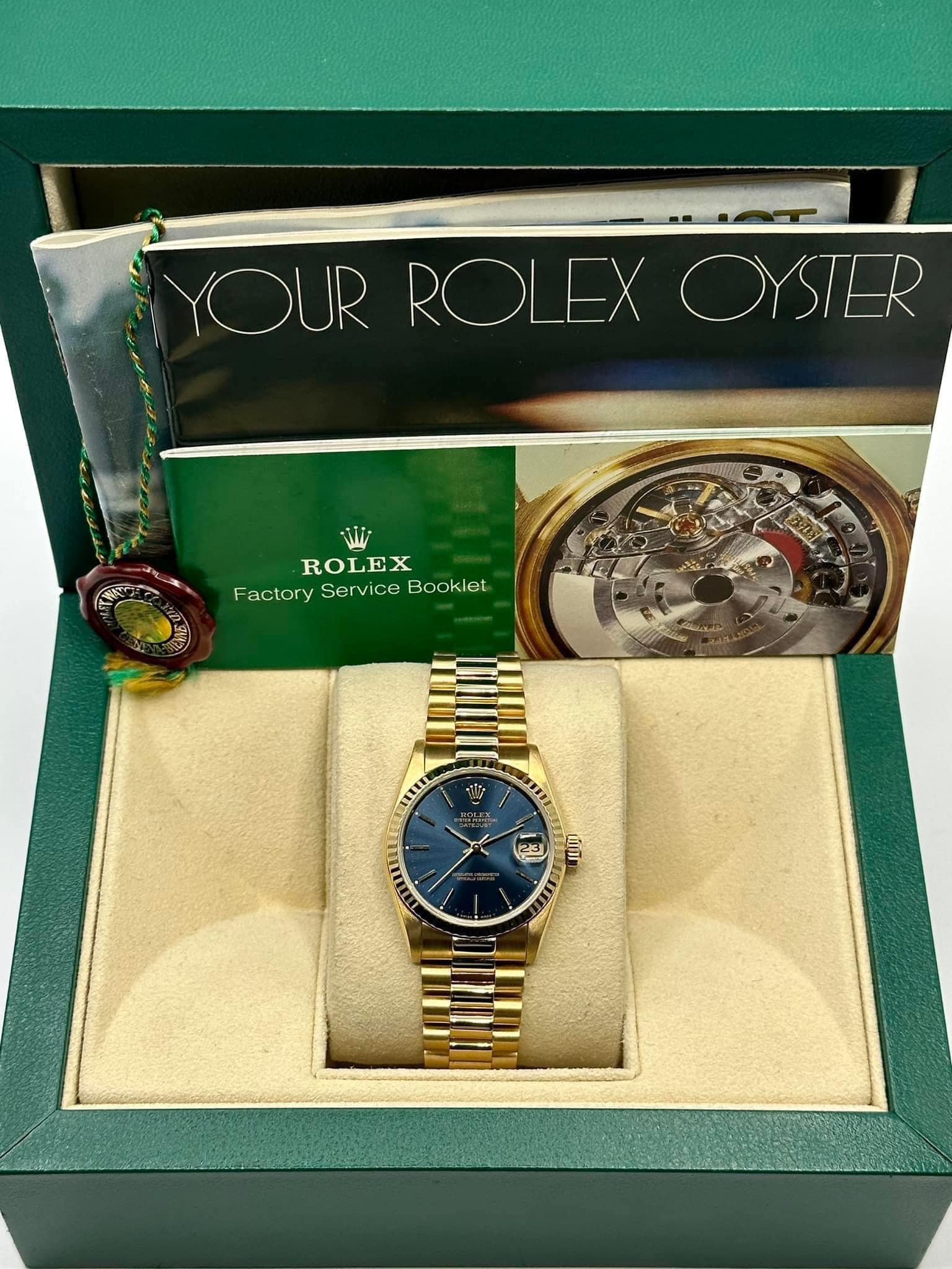 Rolex Datejust Presidential 31mm 68278 Blue Stick Dial - Image 11
