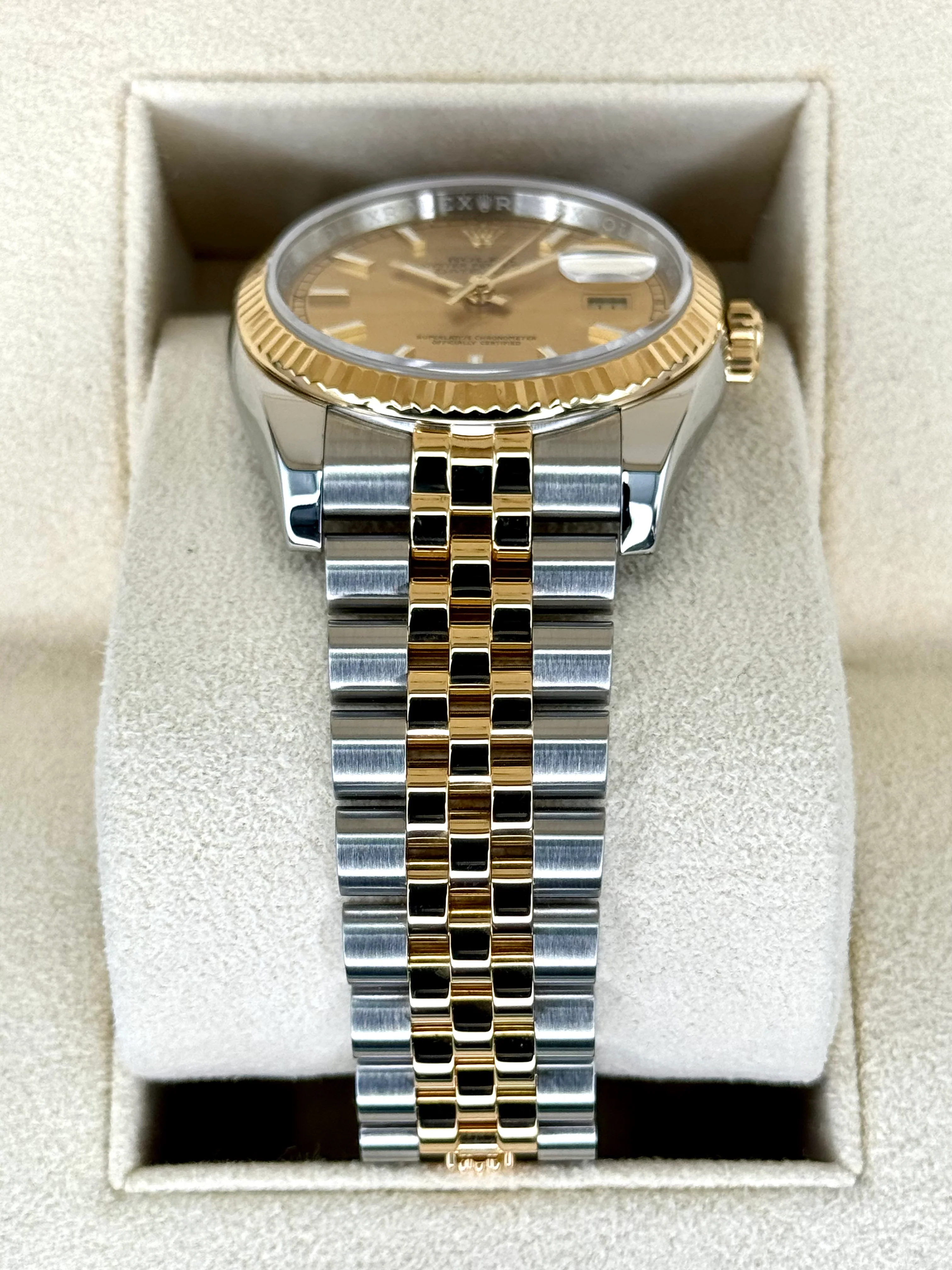 Rolex Datejust 36mm 116233 Two-Tone Jubilee Champagne Stick Dial - Image 3