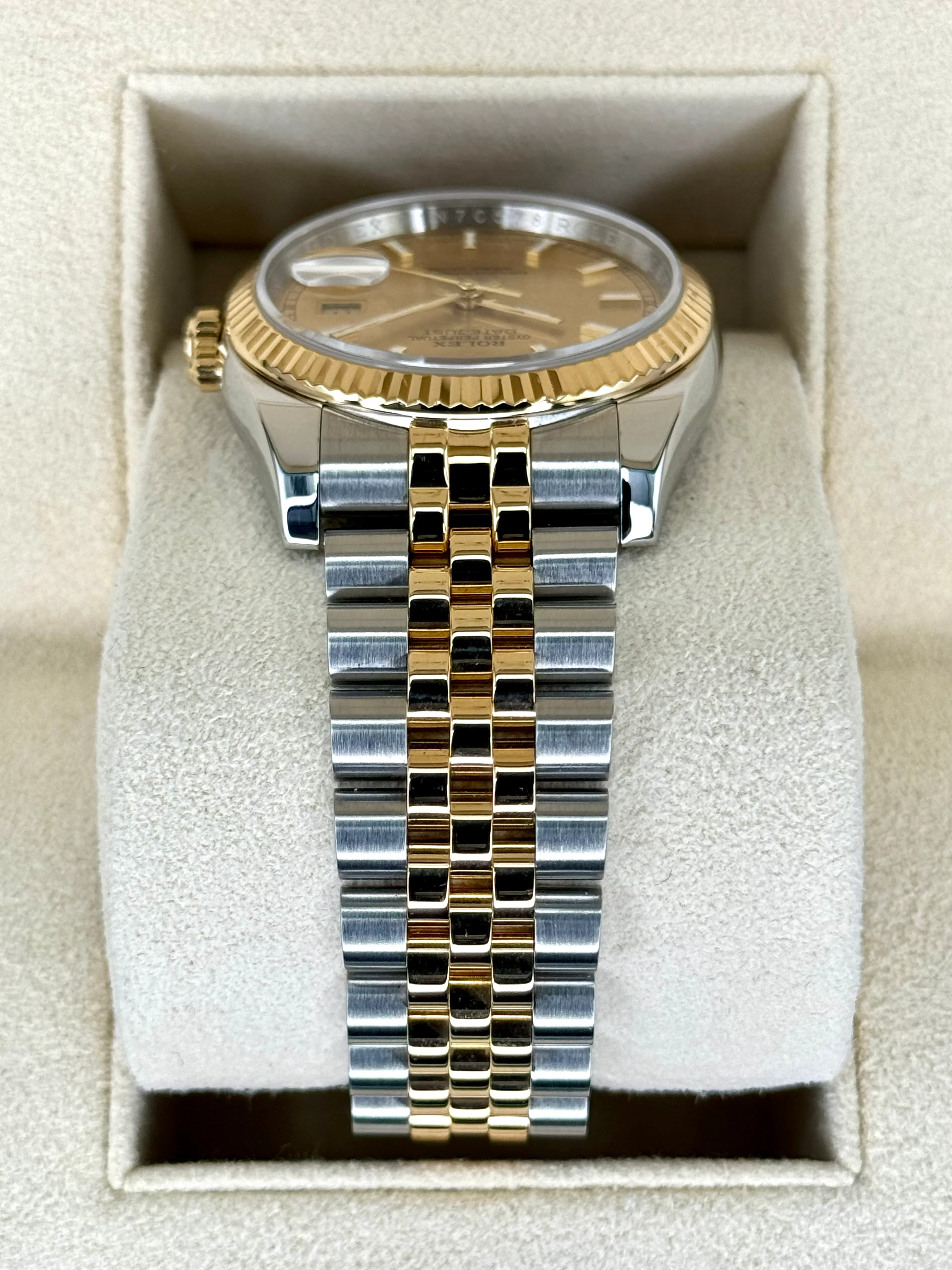 Rolex Datejust 36mm 116233 Two-Tone Jubilee Champagne Stick Dial - Image 4
