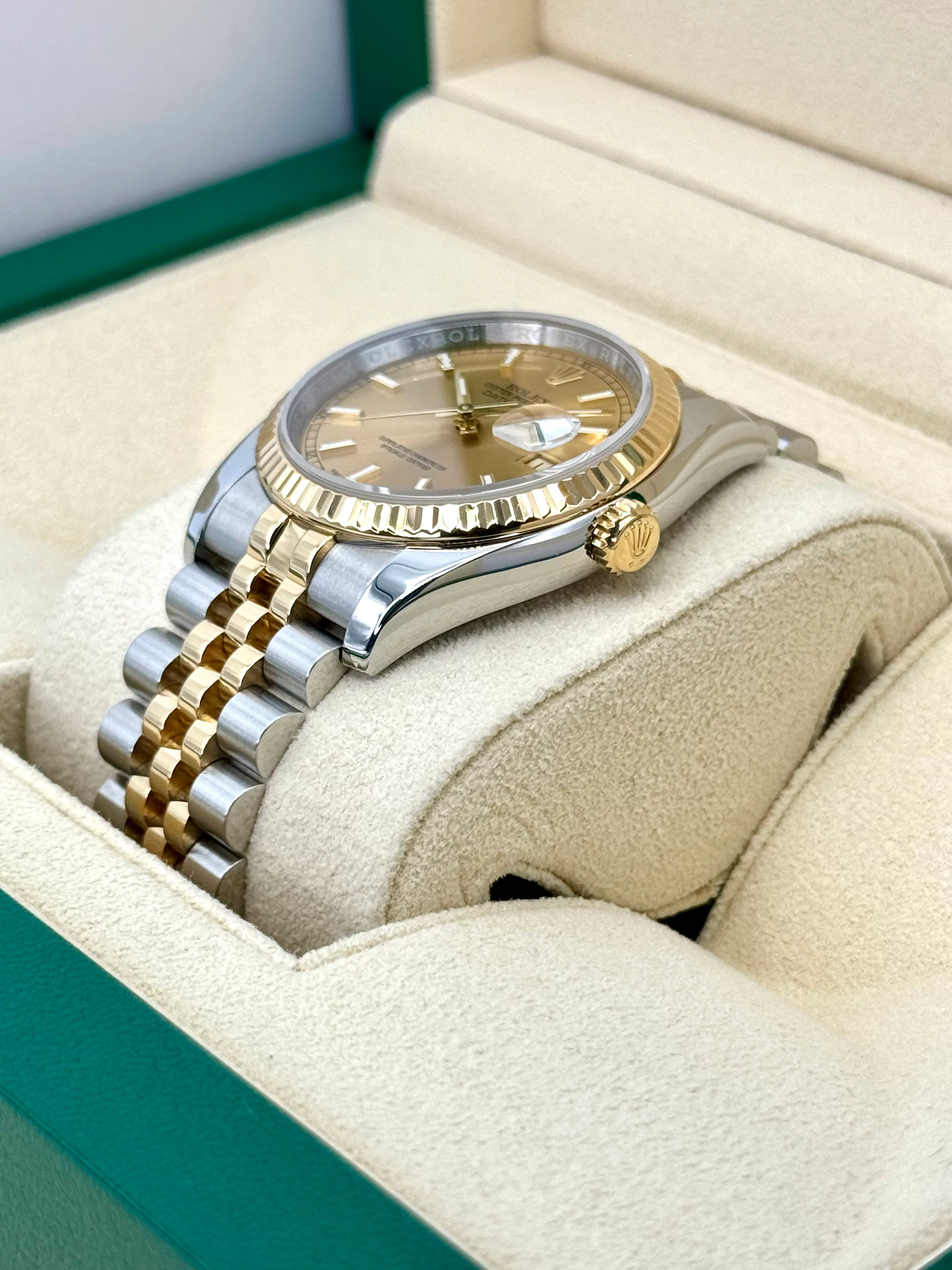 Rolex Datejust 36mm 116233 Two-Tone Jubilee Champagne Stick Dial - Image 5