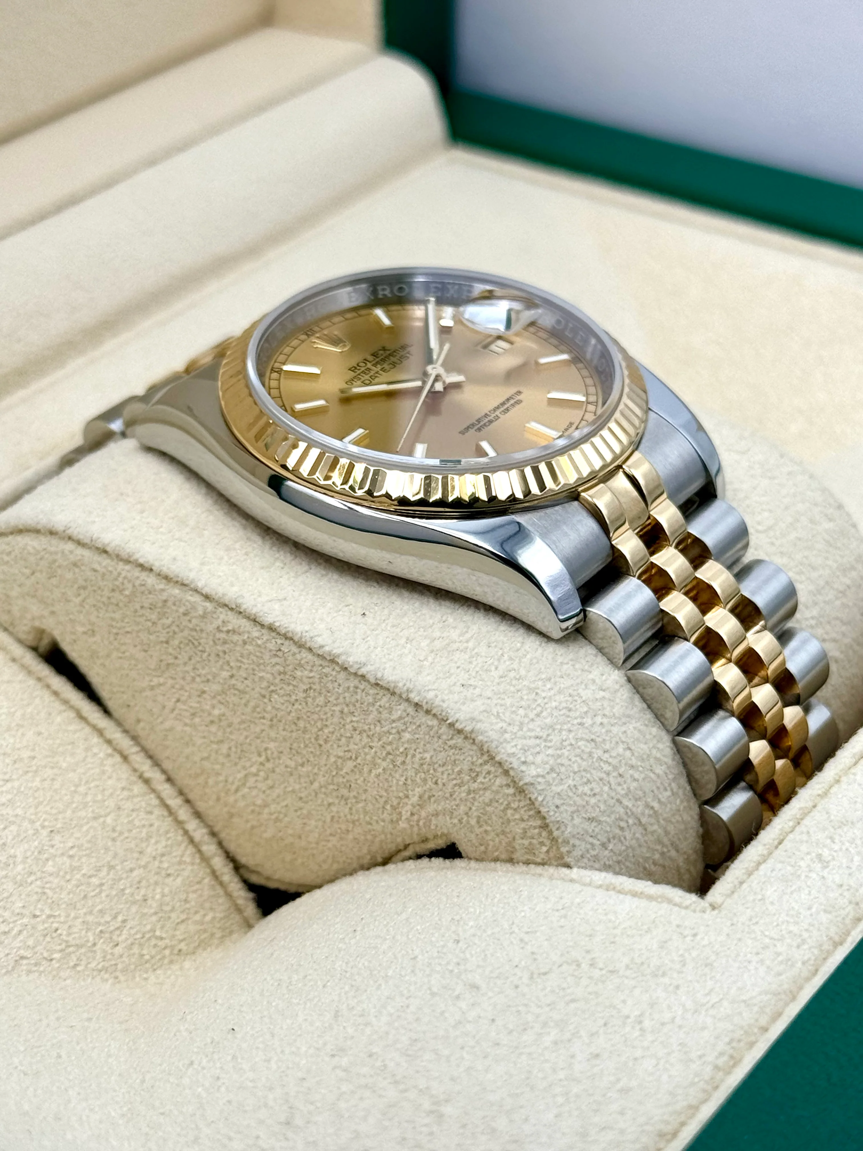 Rolex Datejust 36mm 116233 Two-Tone Jubilee Champagne Stick Dial - Image 6