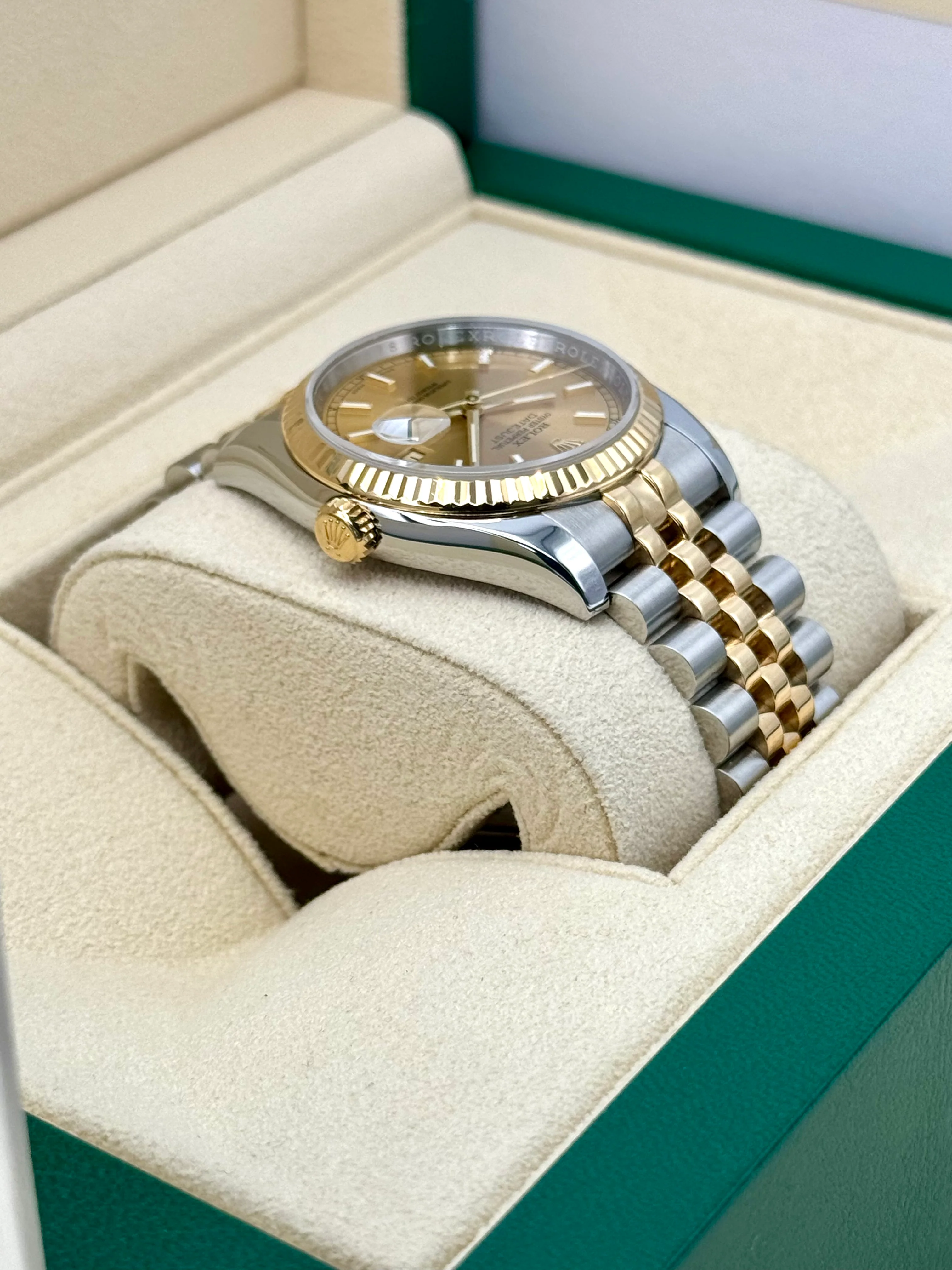 Rolex Datejust 36mm 116233 Two-Tone Jubilee Champagne Stick Dial - Image 8