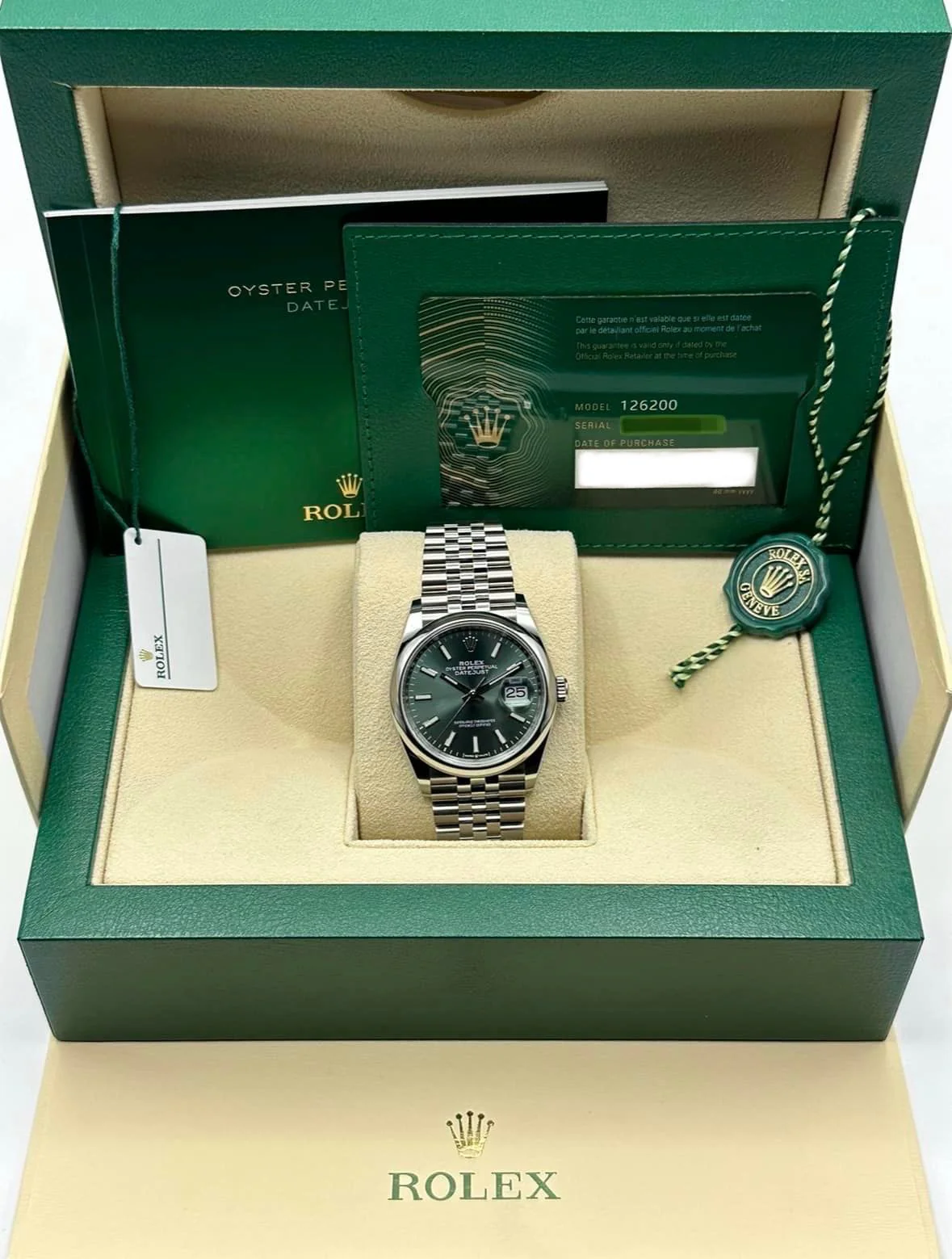 NEW 2025 Rolex Datejust 36mm 126200 Jubilee Mint Green Dial - Image 9