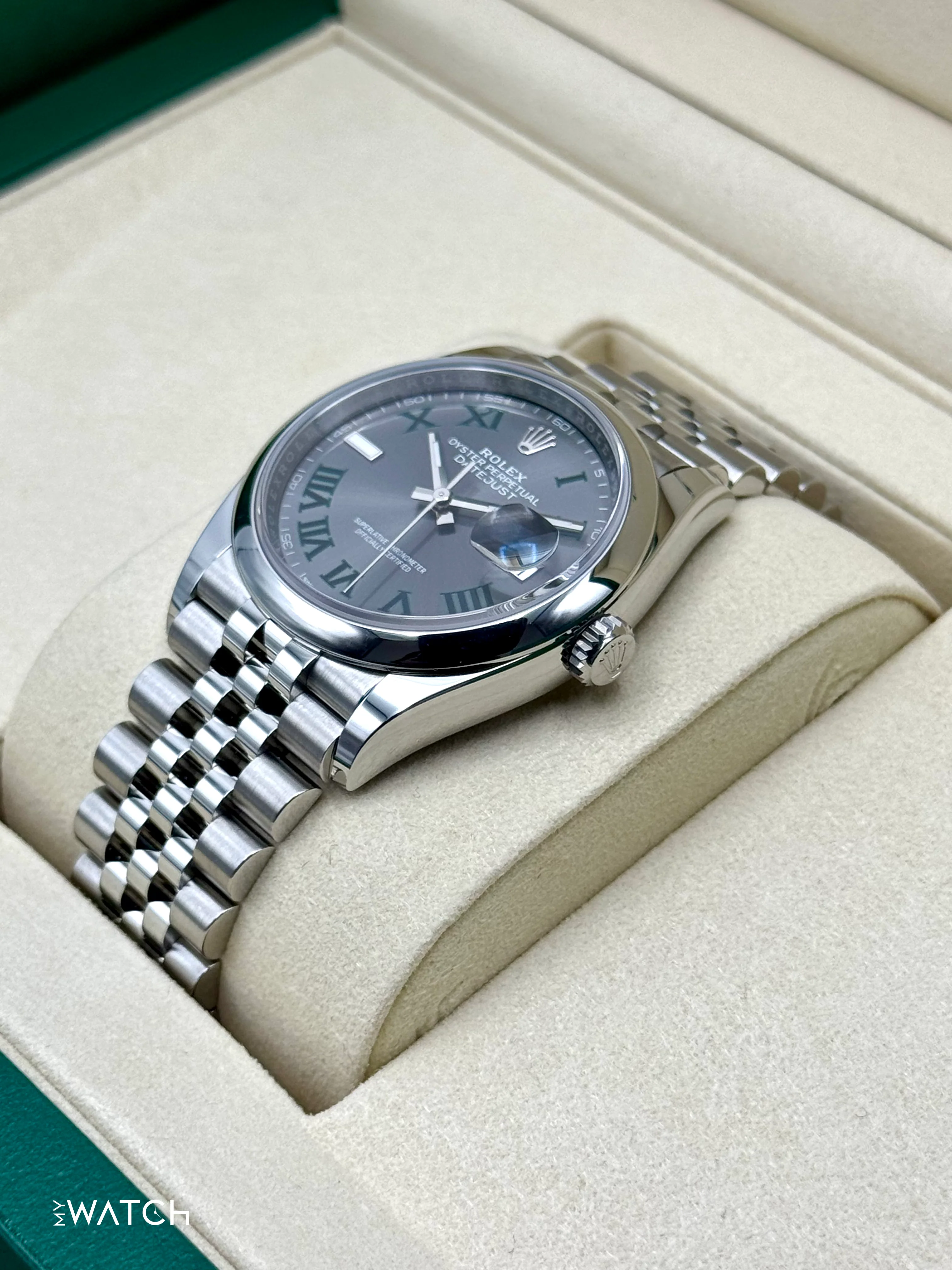 NEW 2025 Rolex Datejust 36mm 126200 Jubilee Wimbledon Dial - Image 5
