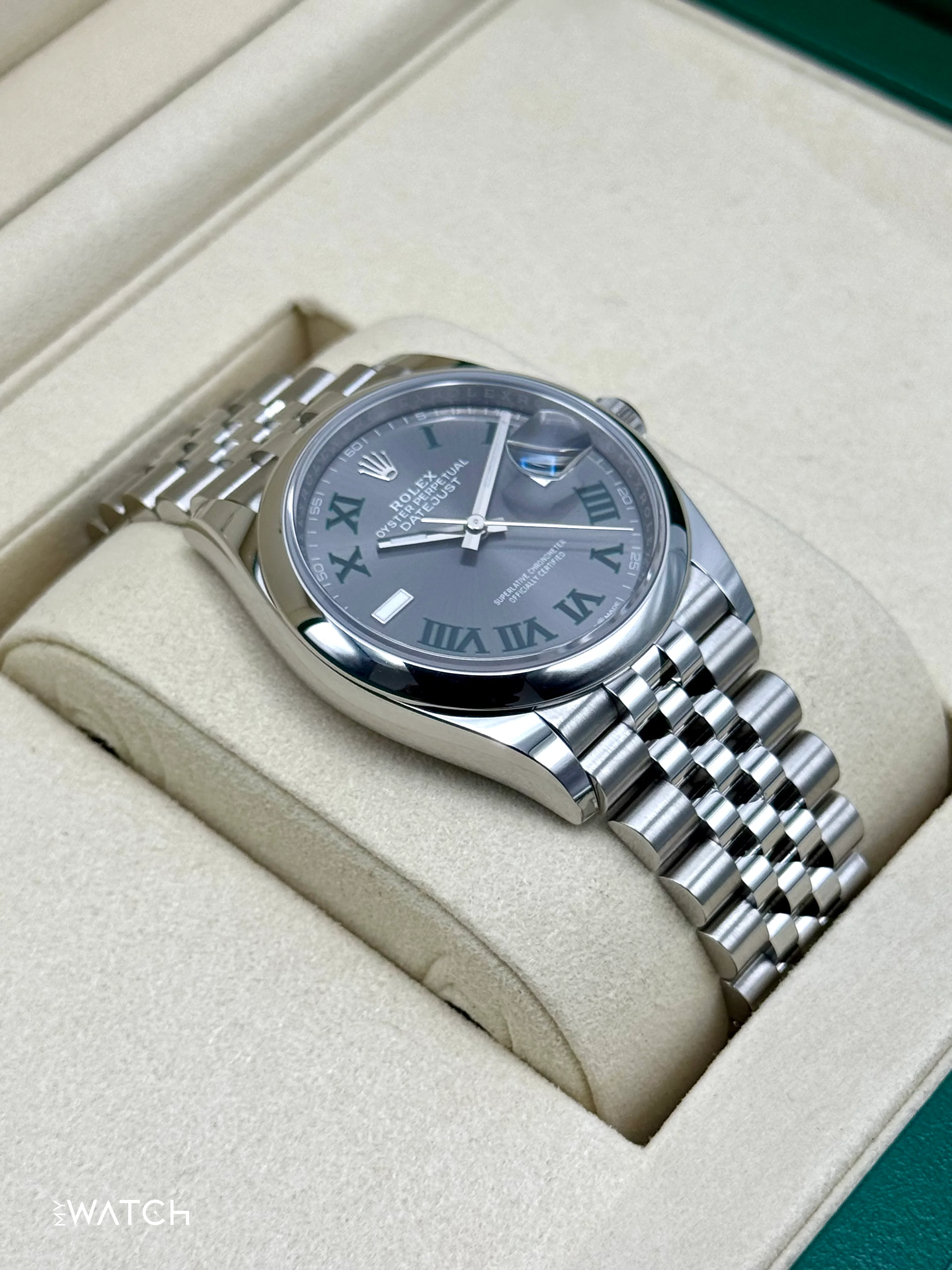 NEW 2025 Rolex Datejust 36mm 126200 Jubilee Wimbledon Dial - Image 6