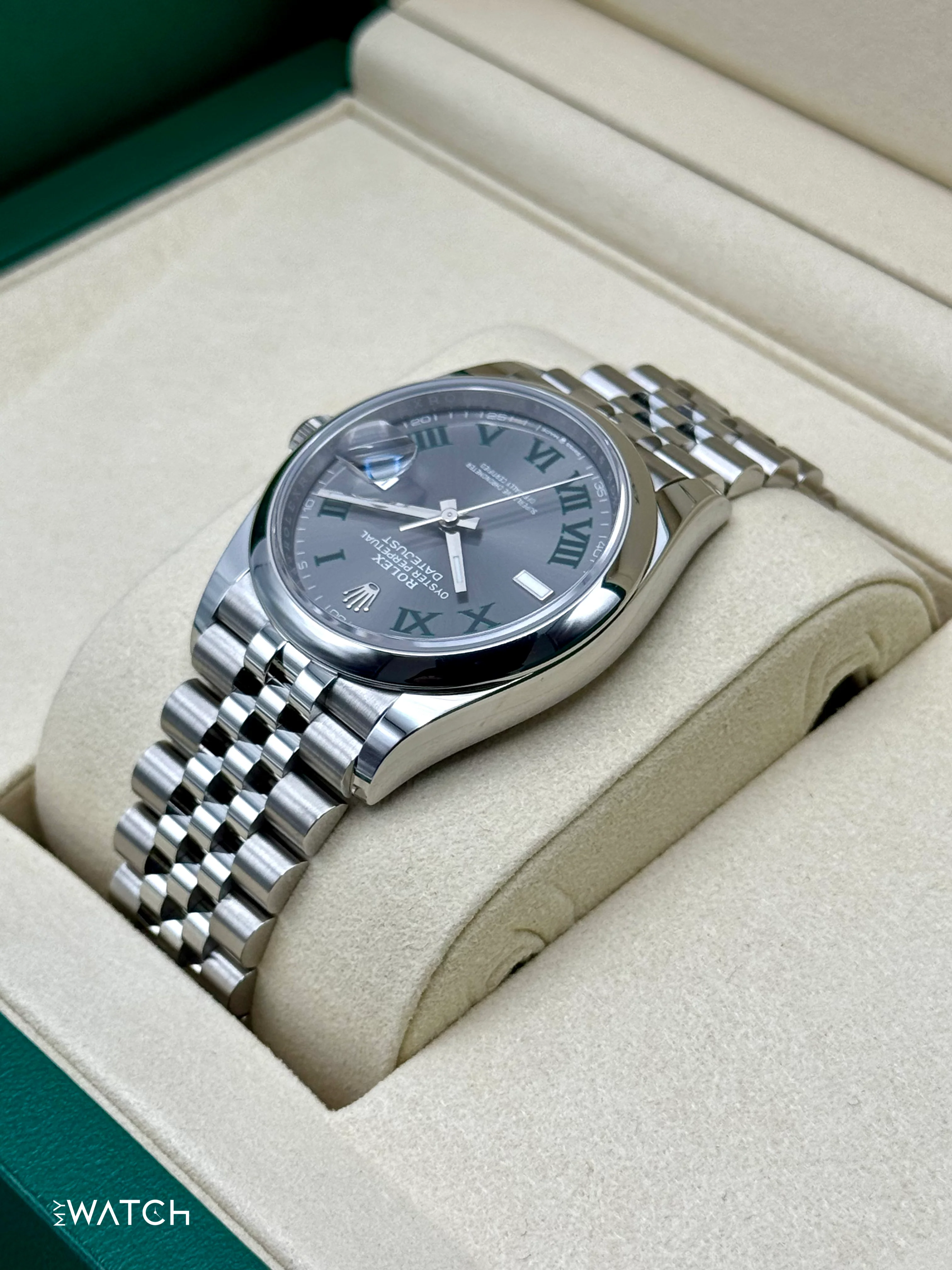 NEW 2025 Rolex Datejust 36mm 126200 Jubilee Wimbledon Dial - Image 7