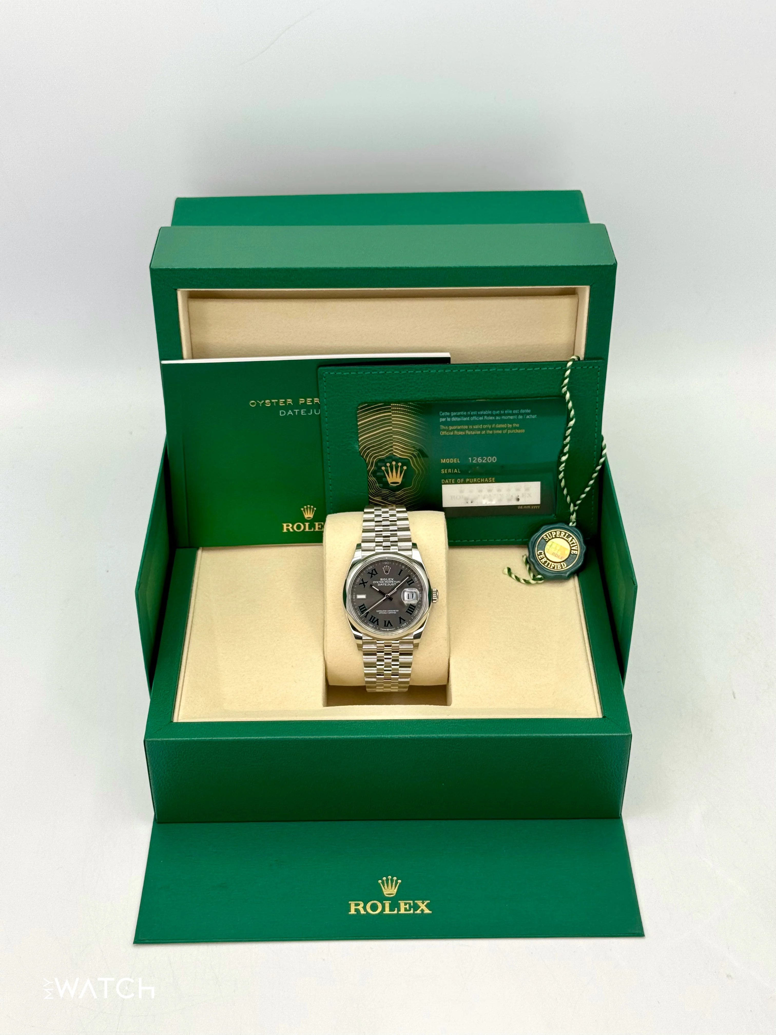NEW 2025 Rolex Datejust 36mm 126200 Jubilee Wimbledon Dial - Image 9