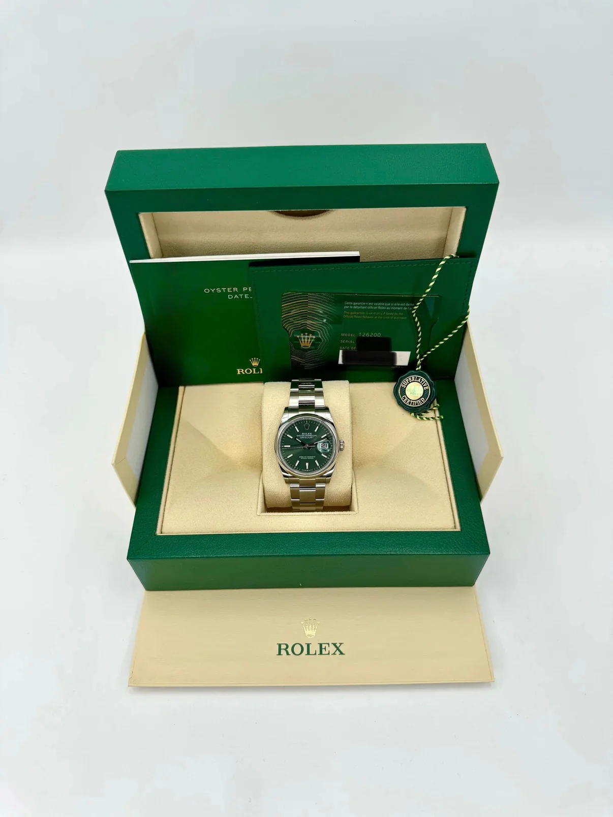 NEW 2025 Rolex Datejust 36mm 126200 Oyster Mint Green Dial - Image 10