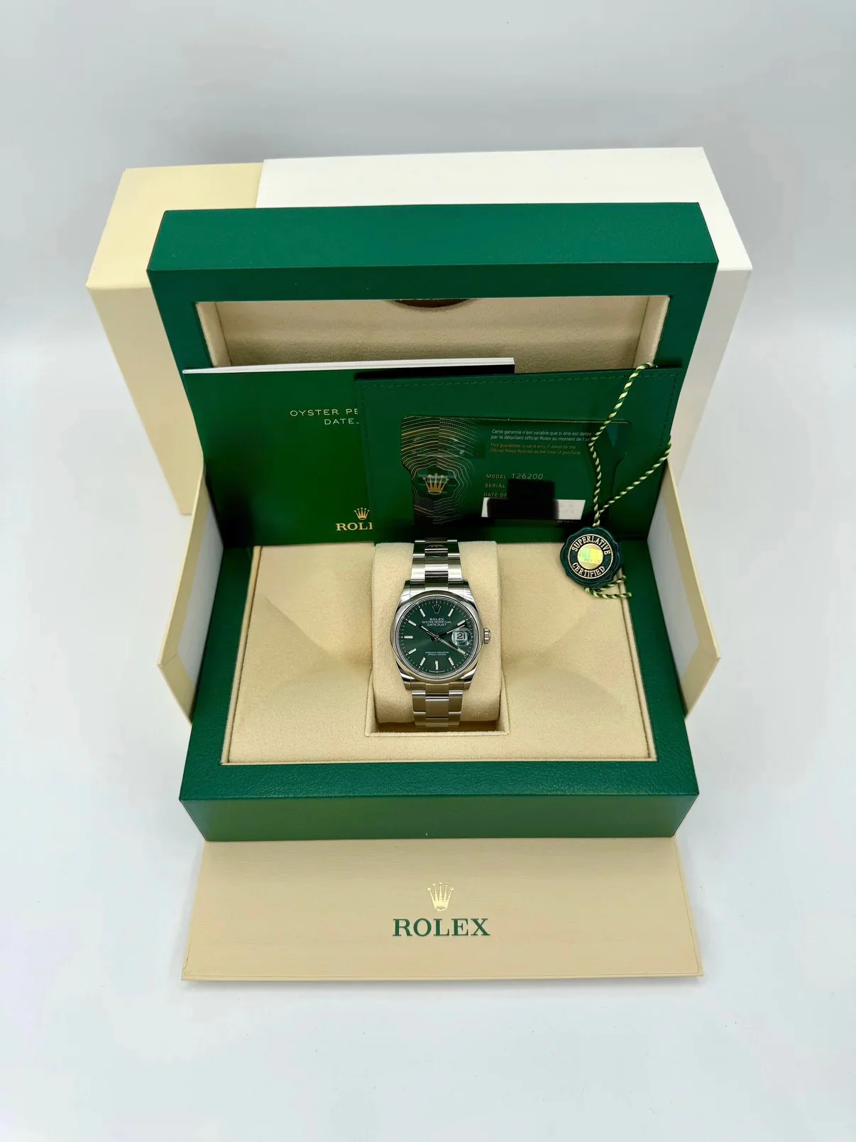 NEW 2025 Rolex Datejust 36mm 126200 Oyster Mint Green Dial - Image 9