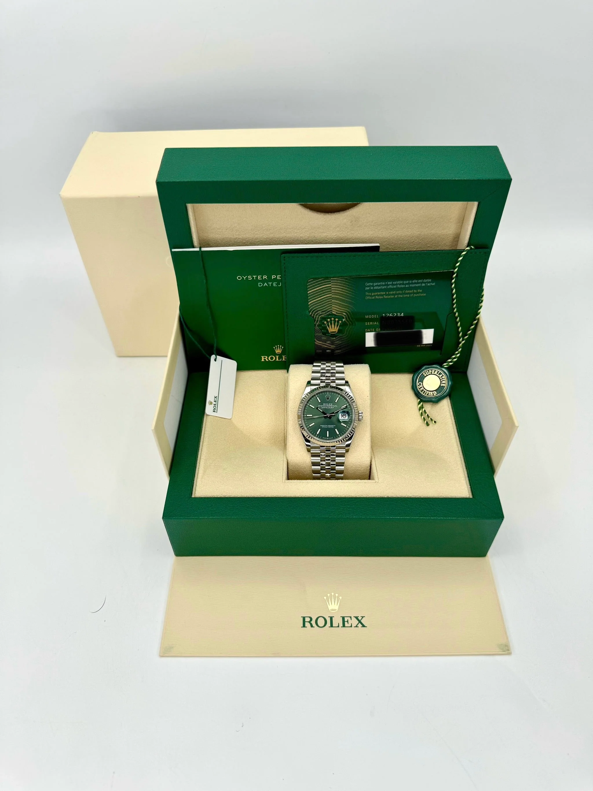NEW 2025 Rolex Datejust 36mm 126234 Jubilee Green Dial - Image 10