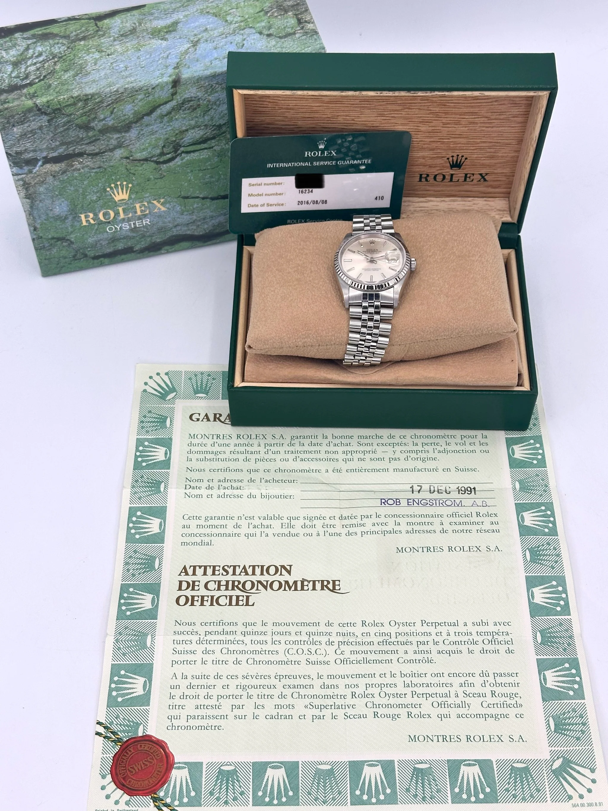1991 Rolex Datejust 36mm 16234 Stainless Steel Jubilee Silver Dial - Image 12