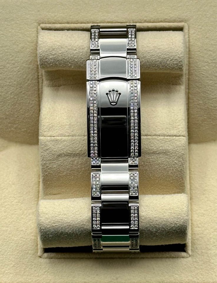 Rolex Datejust 41mm 126300 Diamonds Oyster Black Stick Dial - Image 2