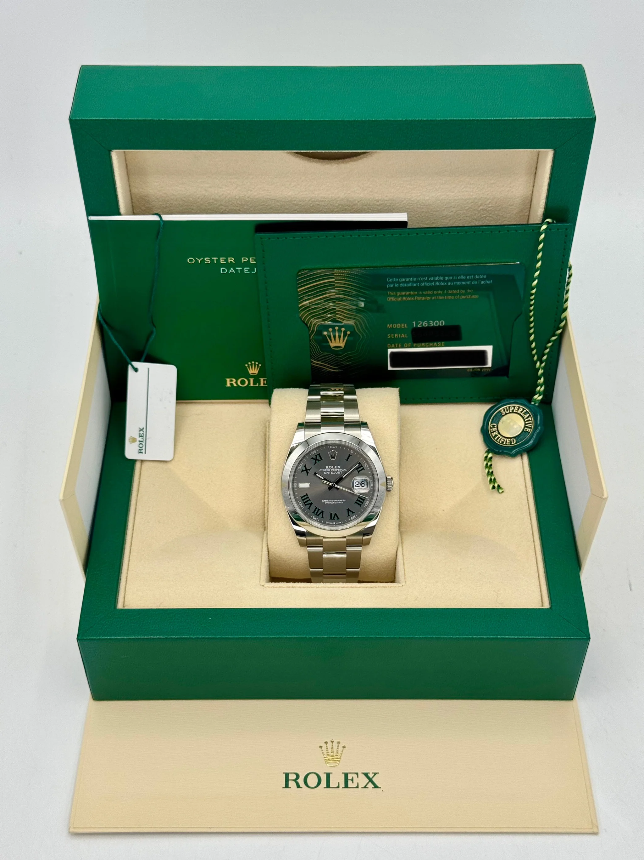 NEW 2025 Rolex Datejust 41mm 126300 Wimbledon Dial Oyster - Image 7