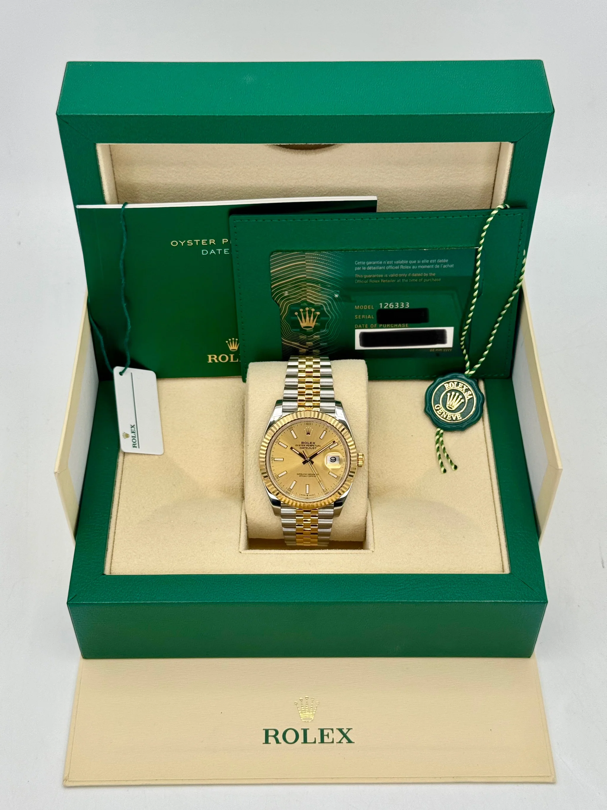 NEW 2025 Rolex Datejust 41mm 126333 Two-Tone Jubilee Champagne Dial - Image 5