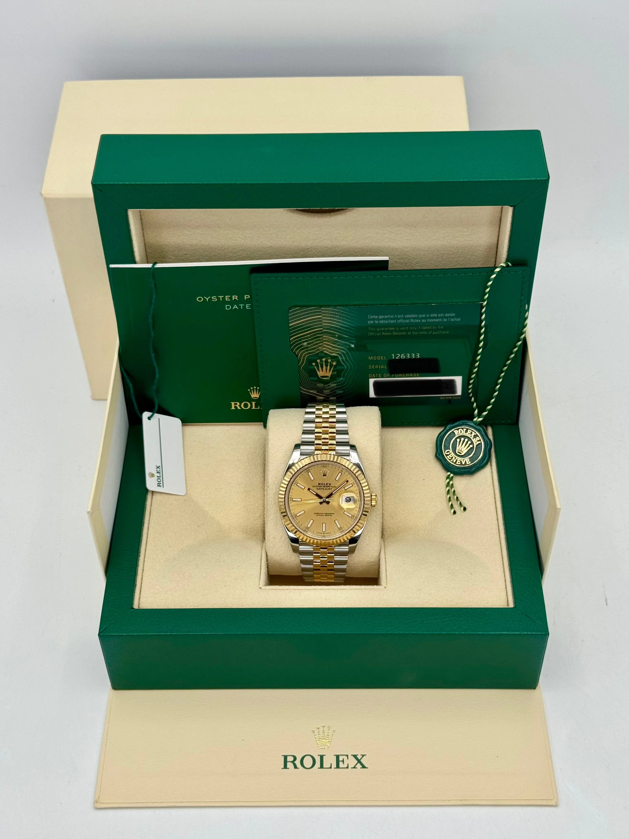 NEW 2025 Rolex Datejust 41mm 126333 Two-Tone Jubilee Champagne Dial - Image 6