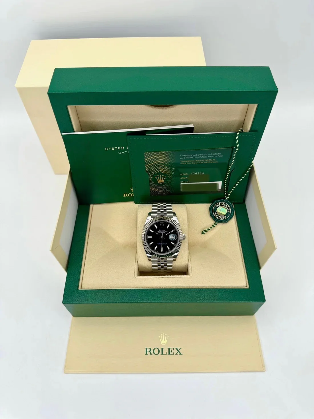 NEW 2025 Rolex Datejust 41mm 126334 Stainless Steel Jubilee Black Dial - Image 10